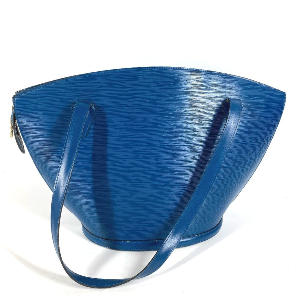 Louis Vuitton Blue Leather Tote Bag