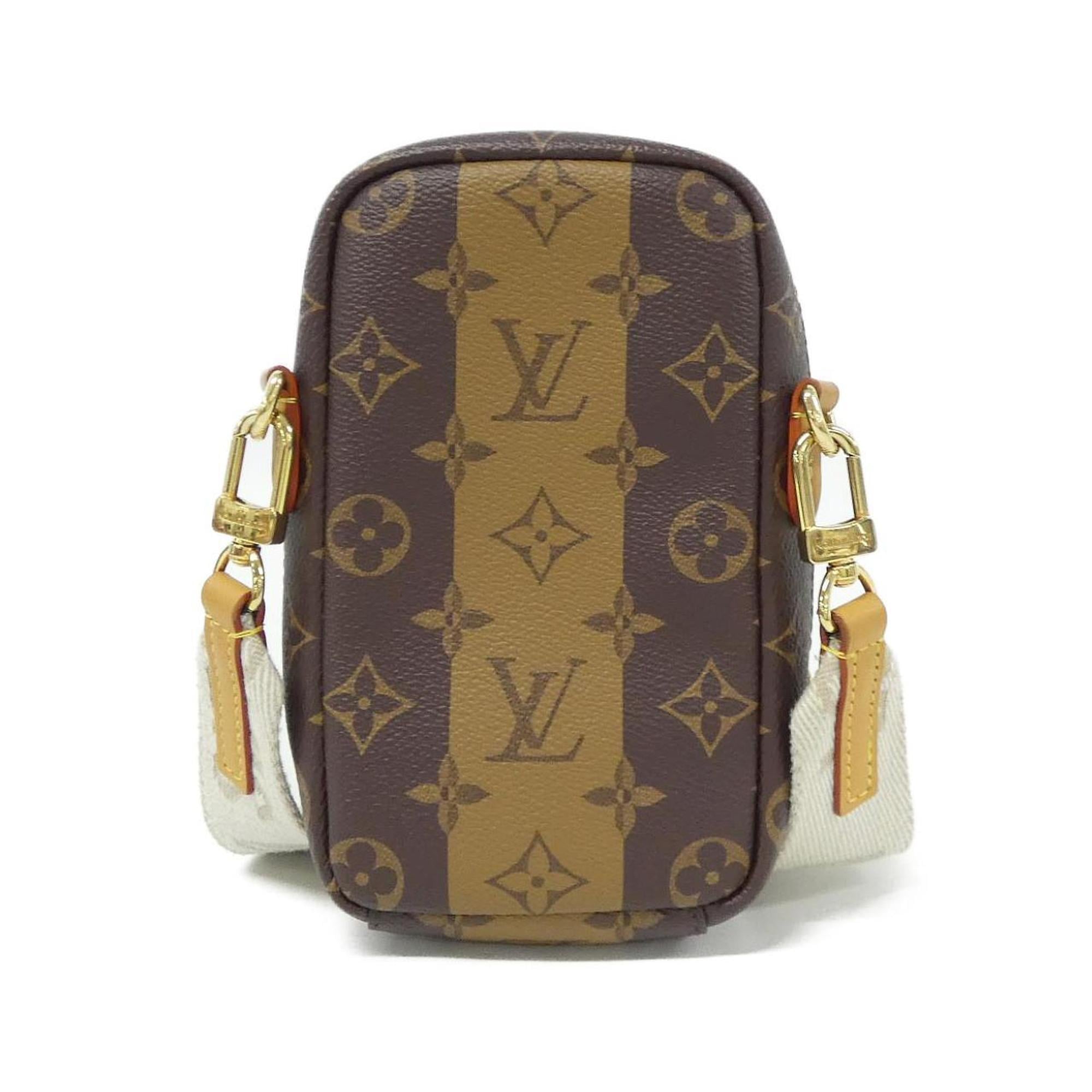 Louis Vuitton Marron Coated Canvas Handbag Pouch Shoulder Bag