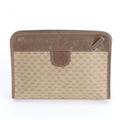 Gucci Brown Micro Gg Leather Coated Canvas Leather Pouch (Pre-Owned)