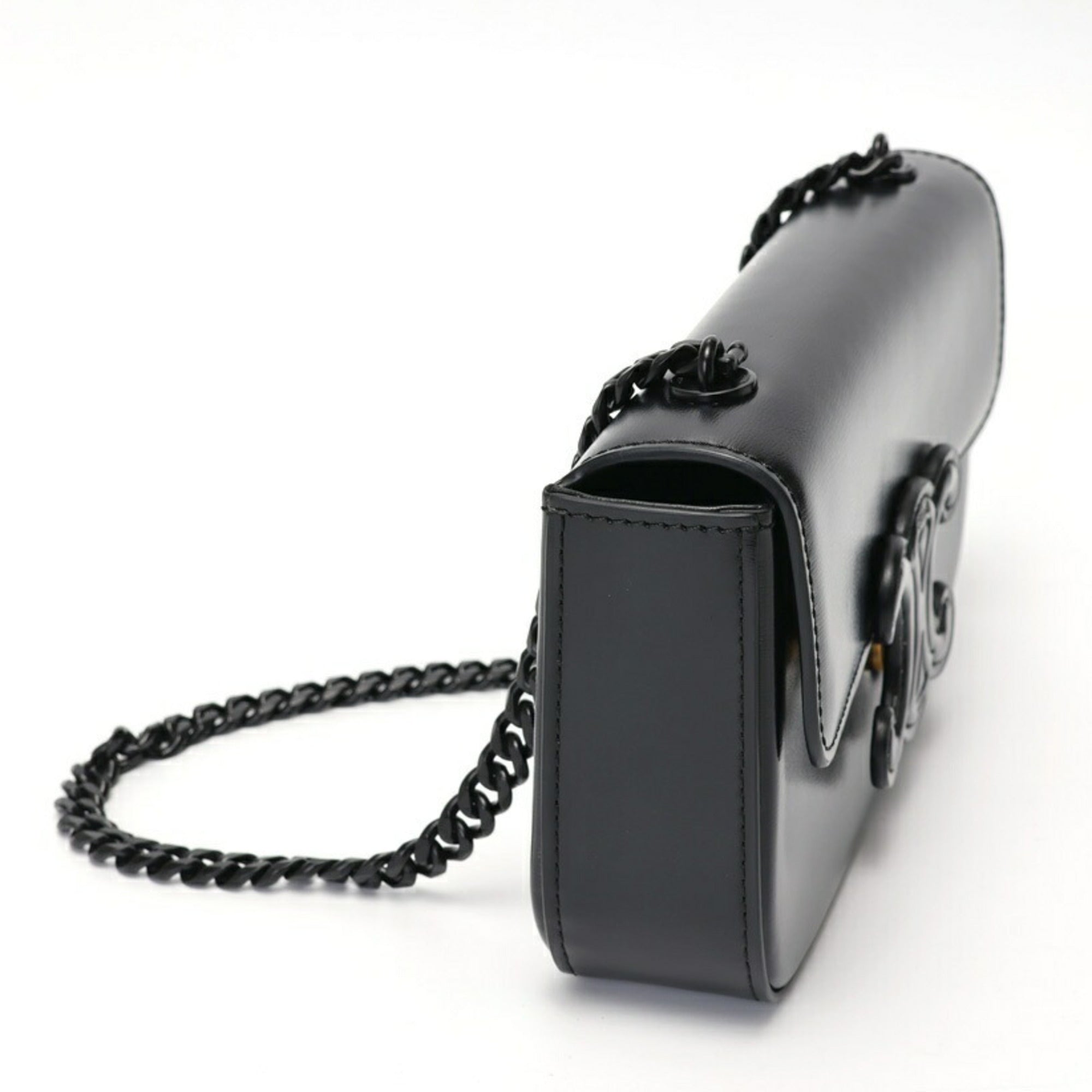 Celine Black Leather Shoulder Bag