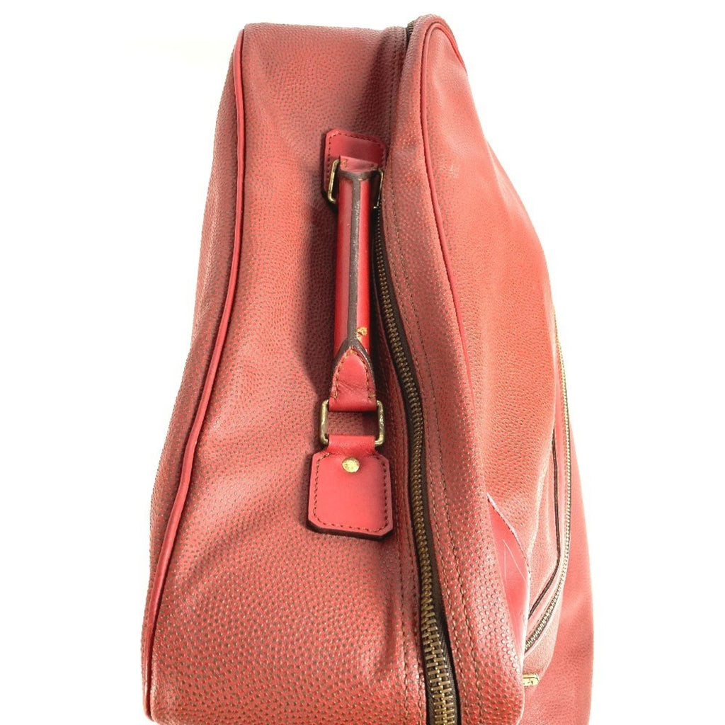 Louis Vuitton Red Color Leather Boston Bag Handbag Shoulder Bag