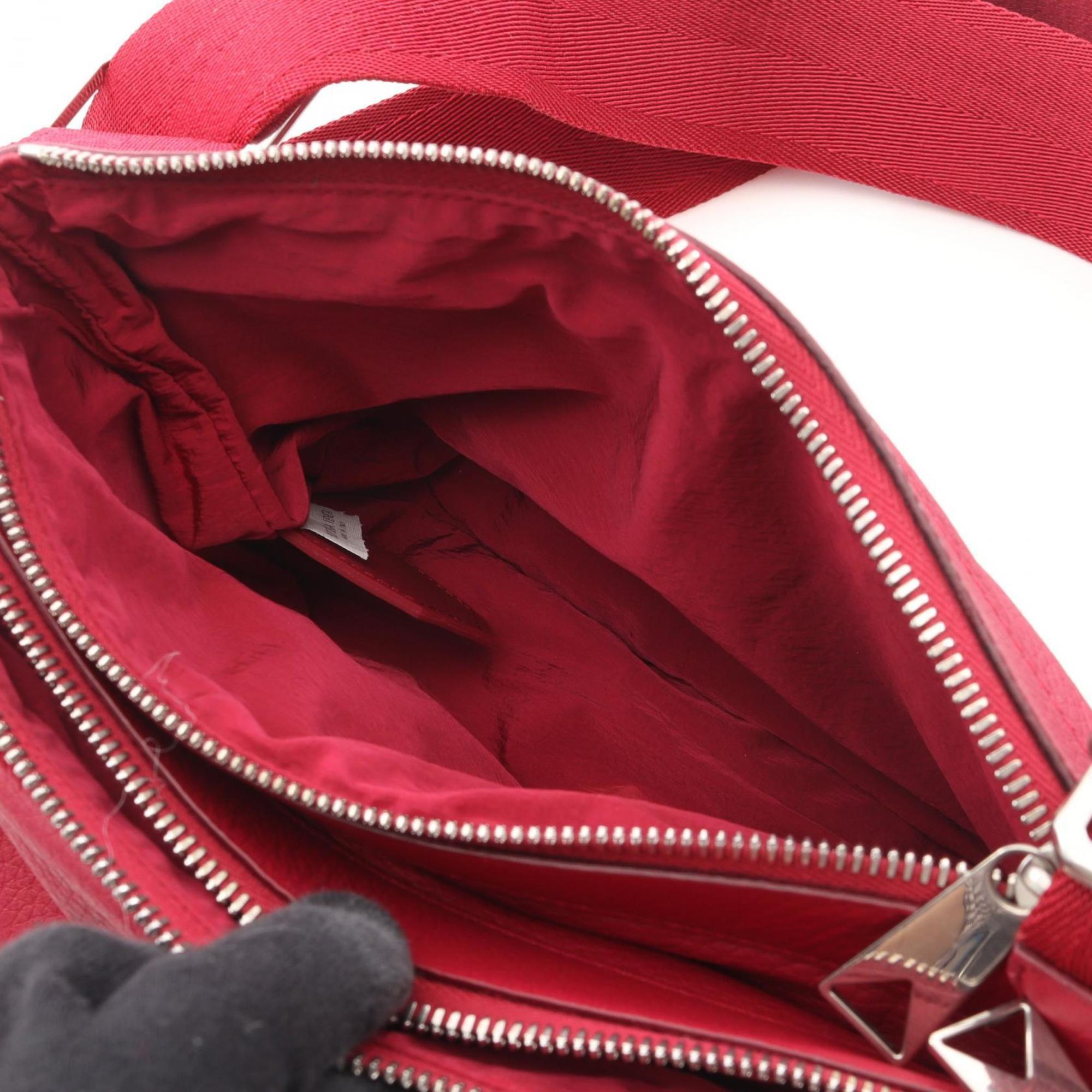 Bottega Veneta Red Color Leather Shoulder Bag