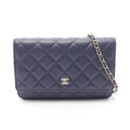 Chanel Navy Grained Calfskin Handbag Shoulder Bag