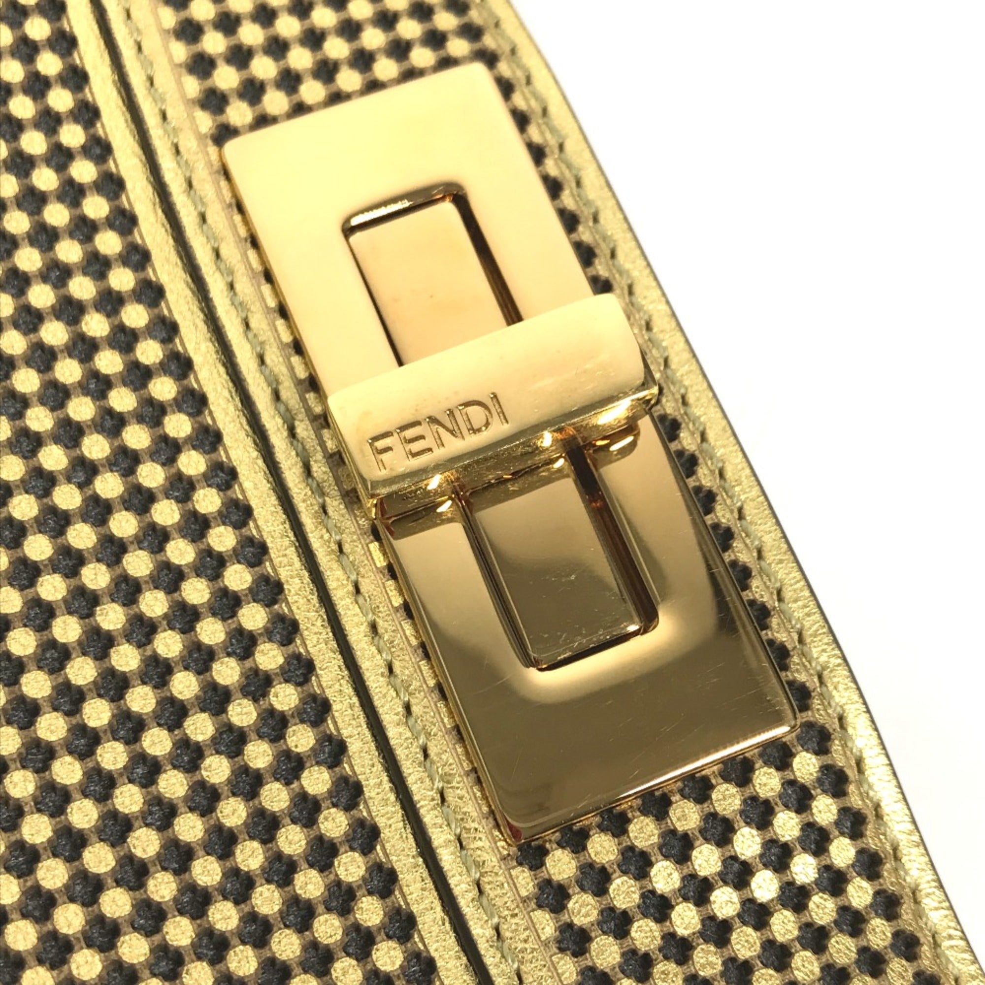 Fendi Gold Leather Handbag