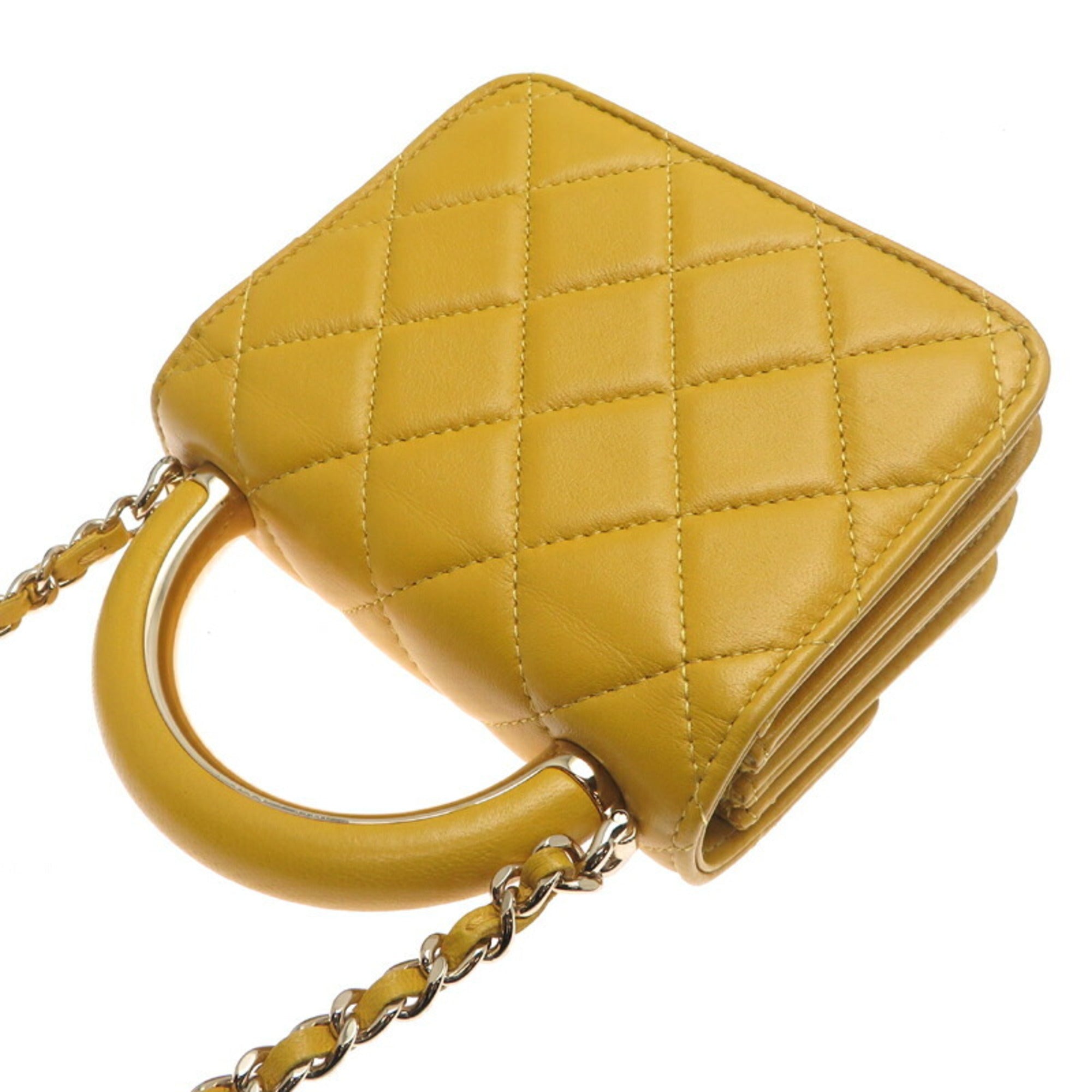 Chanel Yellow Leather Shoulder Bag