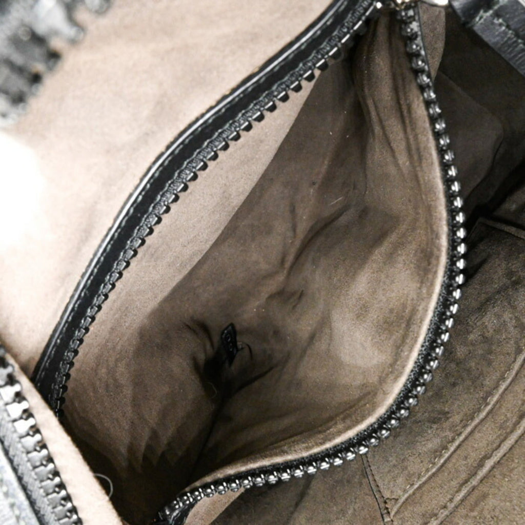 Gucci Beige Black Gg Supreme Leather Backpack (Pre-Owned)