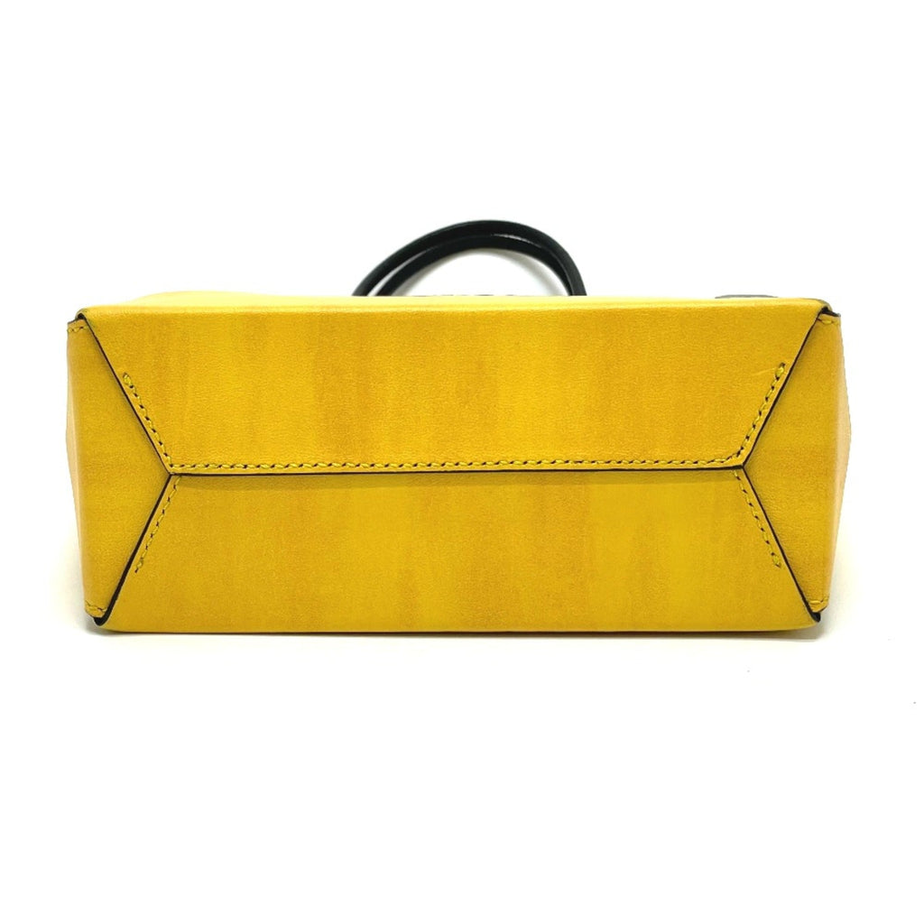 Fendi Yellow Leather Shoulder Bag