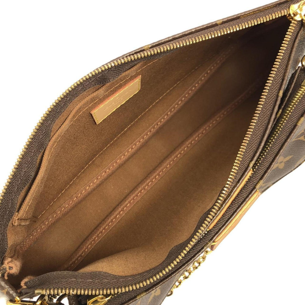 Louis Vuitton Brown Rose Clair Coated Canvas Pochette Shoulder Bag