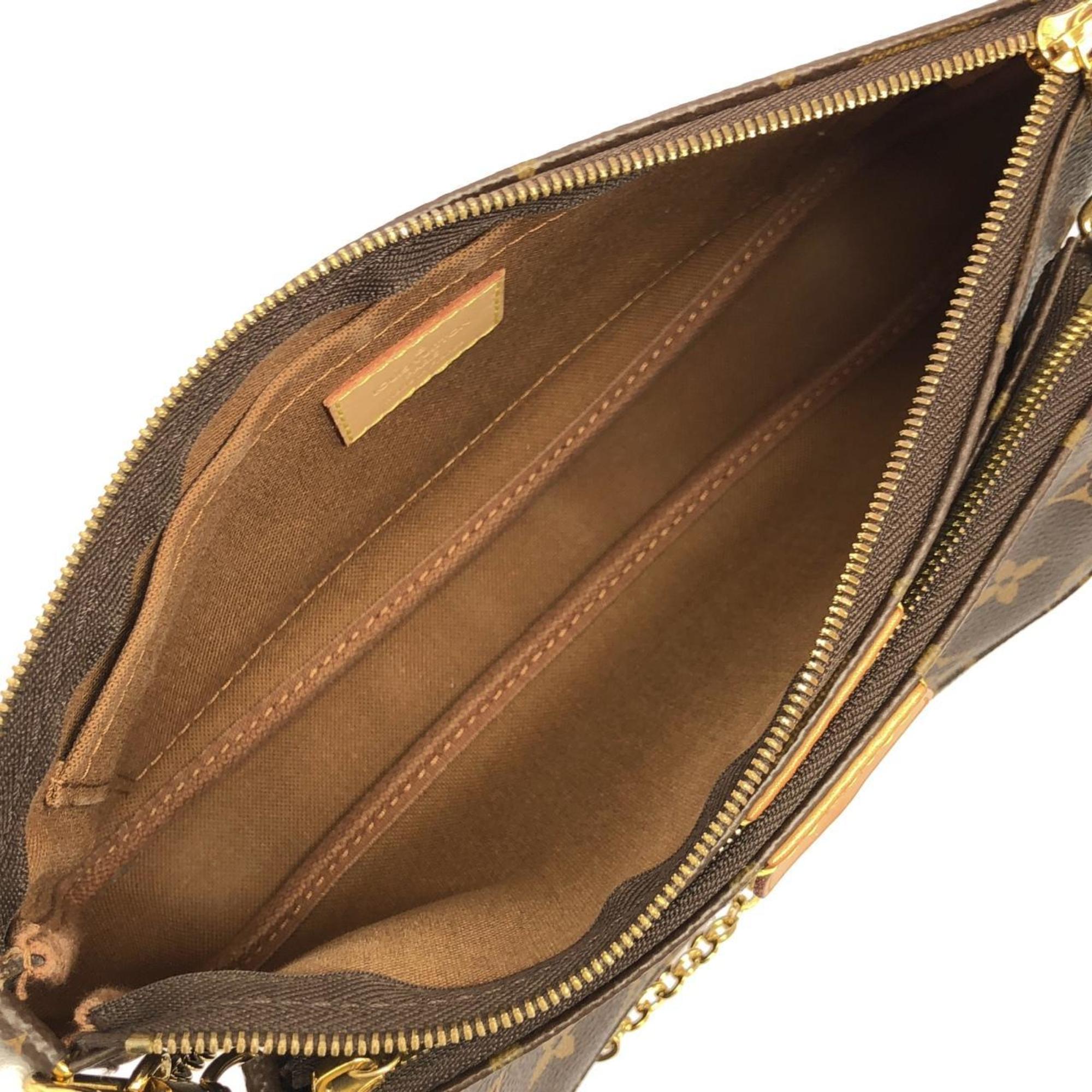 Louis Vuitton Brown Rose Clair Coated Canvas Pochette Shoulder Bag