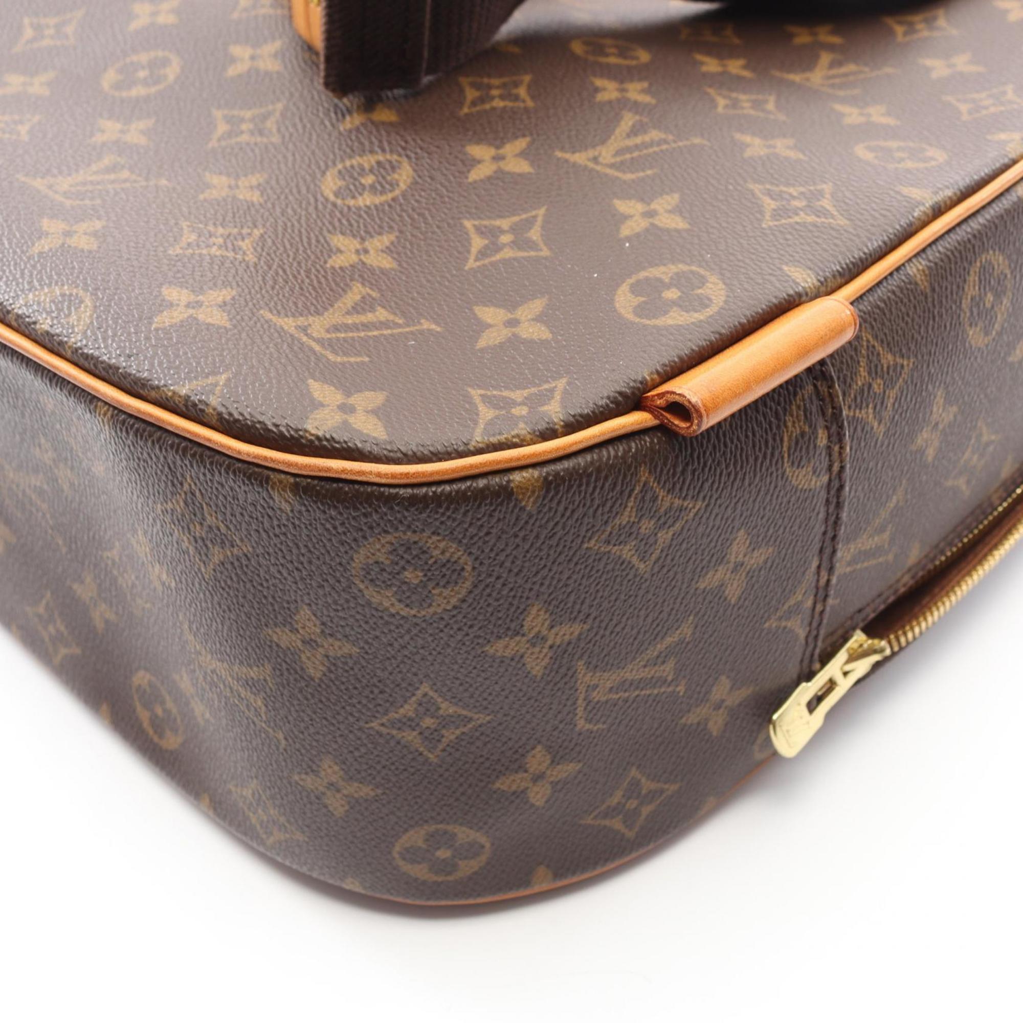 Louis Vuitton Monogram Brown Coated Canvas Leather Handbag