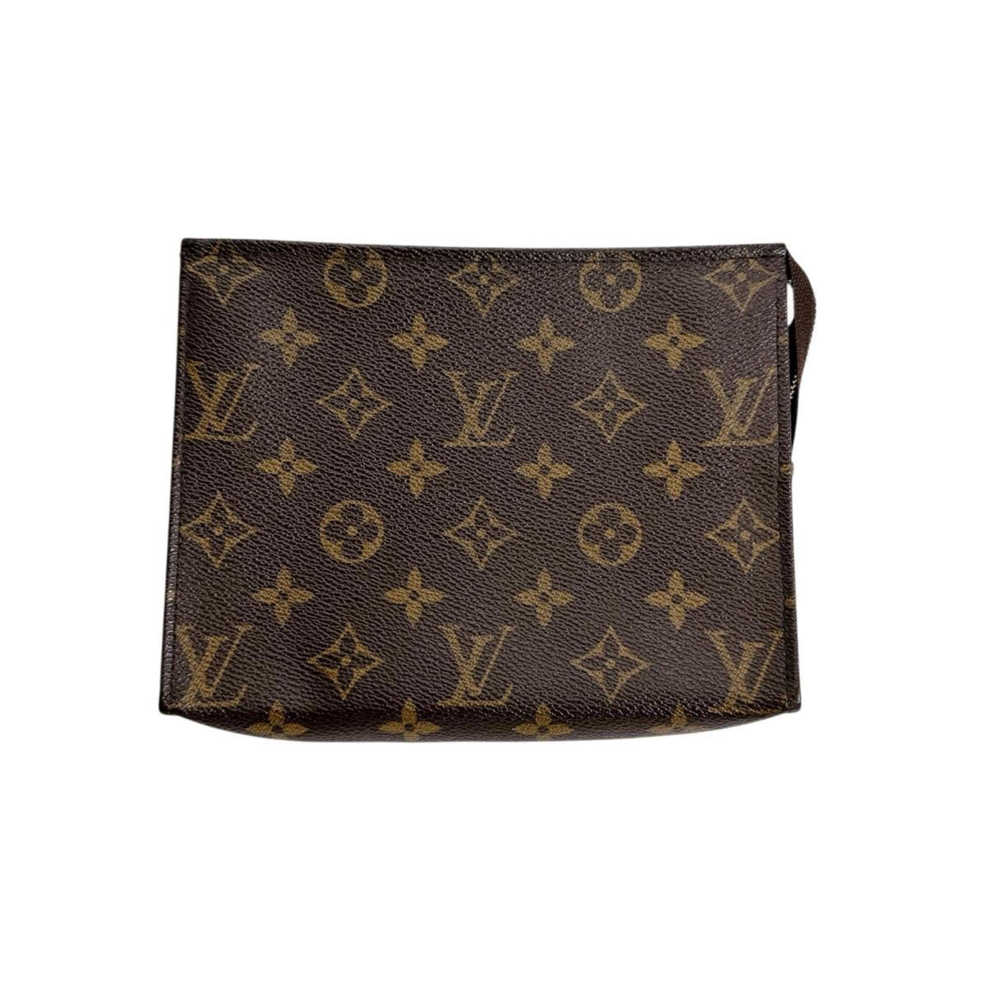 Louis Vuitton Brown Monogram Canvas Pochette Pouch Wash Bag