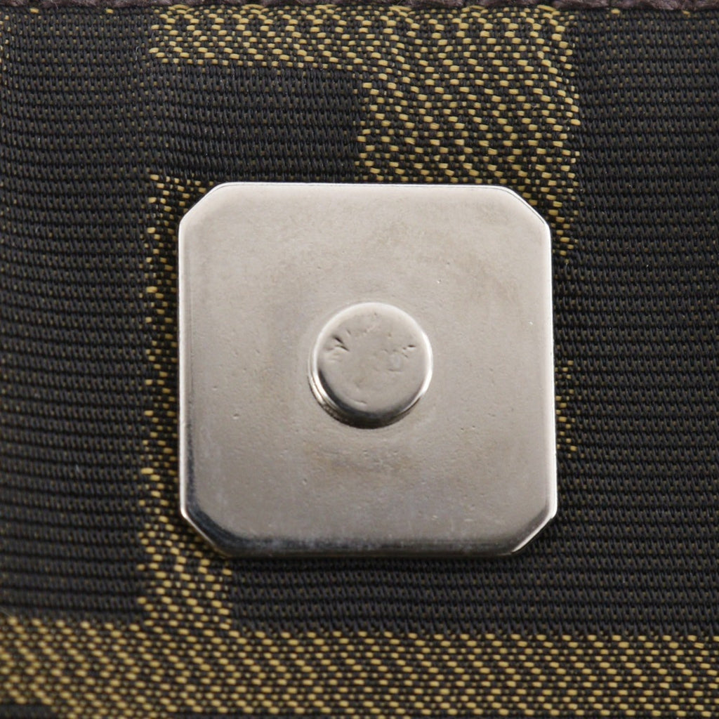 Fendi Brown Nylon Canvas Shoulder Bag