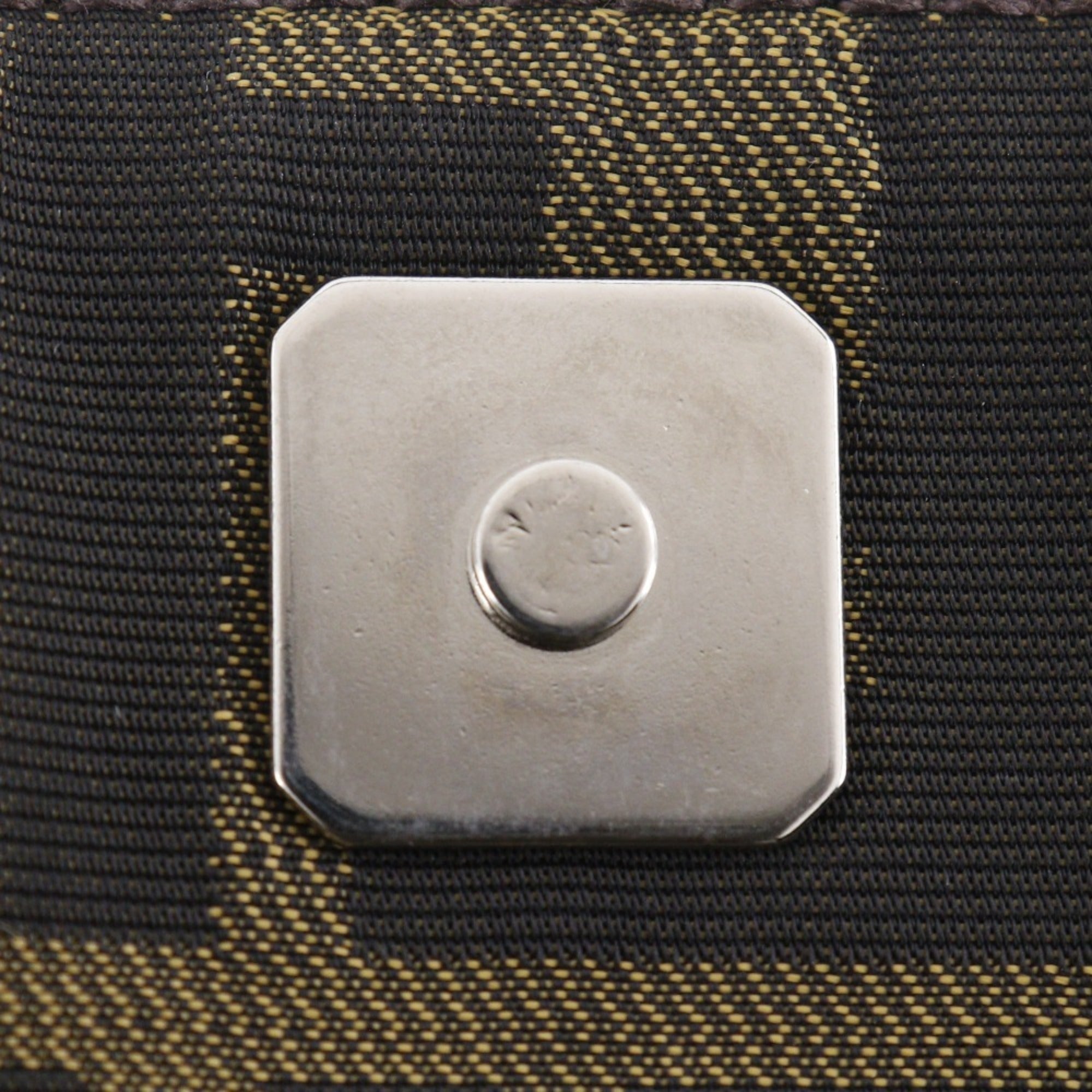 Fendi Brown Nylon Canvas Shoulder Bag