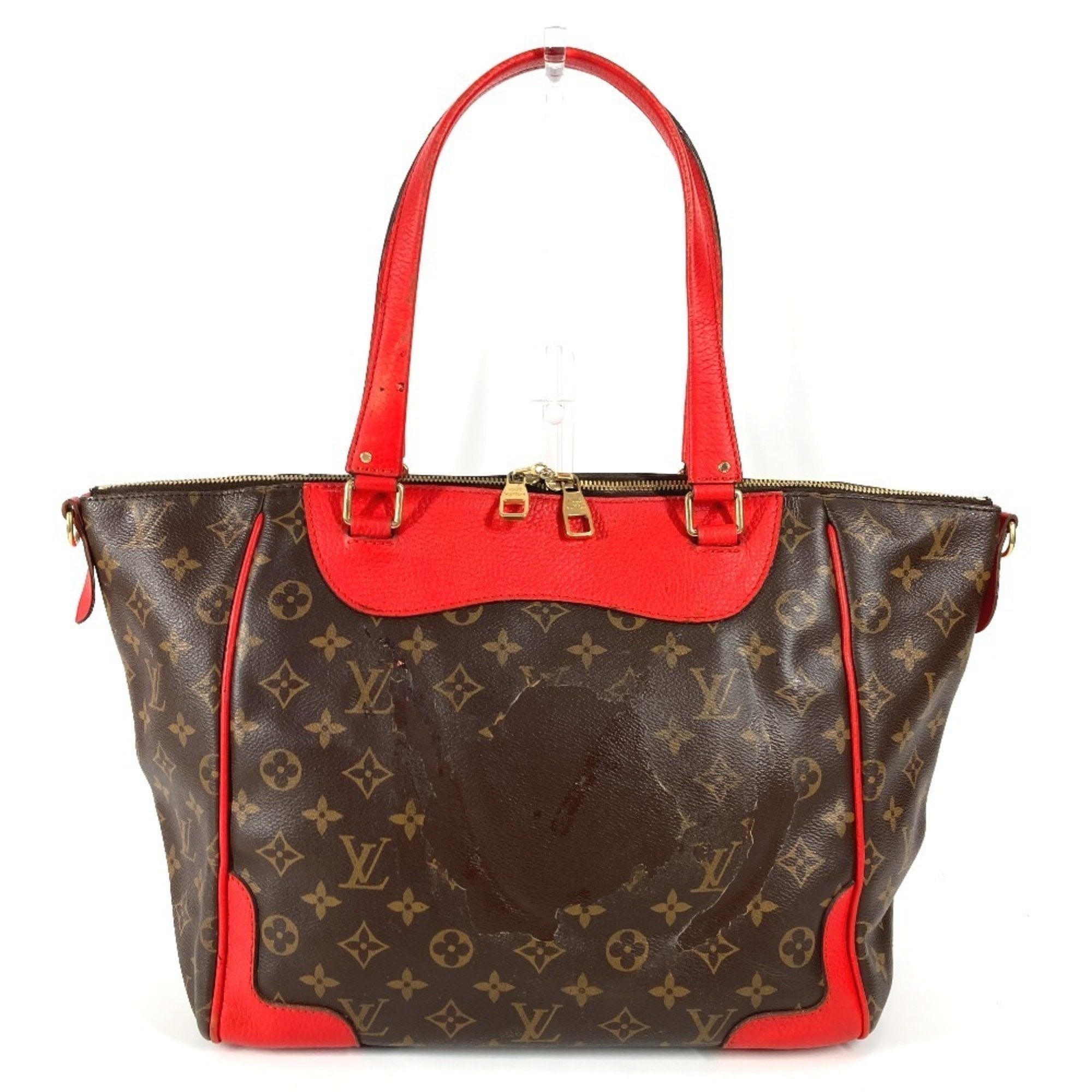 Louis Vuitton Brown Red Color Monogram Shoulder Bag
