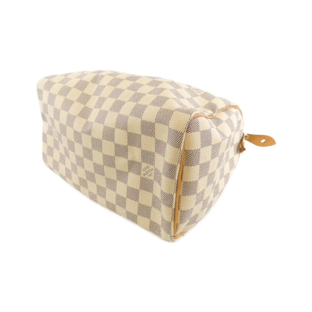 Louis Vuitton Azur White Coated Canvas Boston Bag
