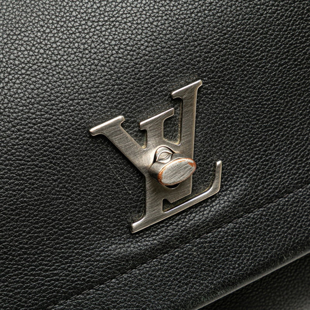 Louis Vuitton Lockme Ii Black Noir Leather Handbag Shoulder Bag