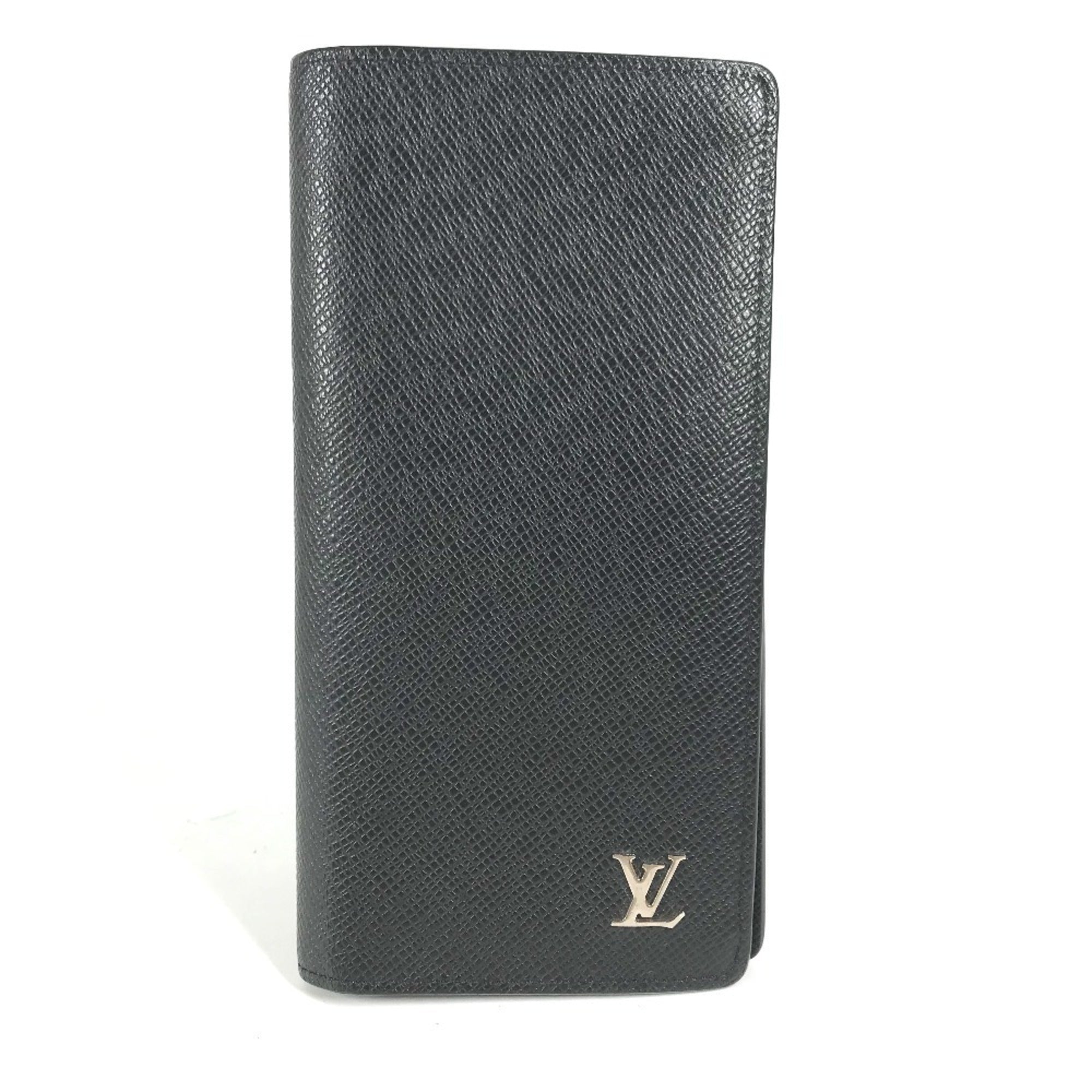 Louis Vuitton Taiga Ardoise Black Taiga Leather Long Wallet
