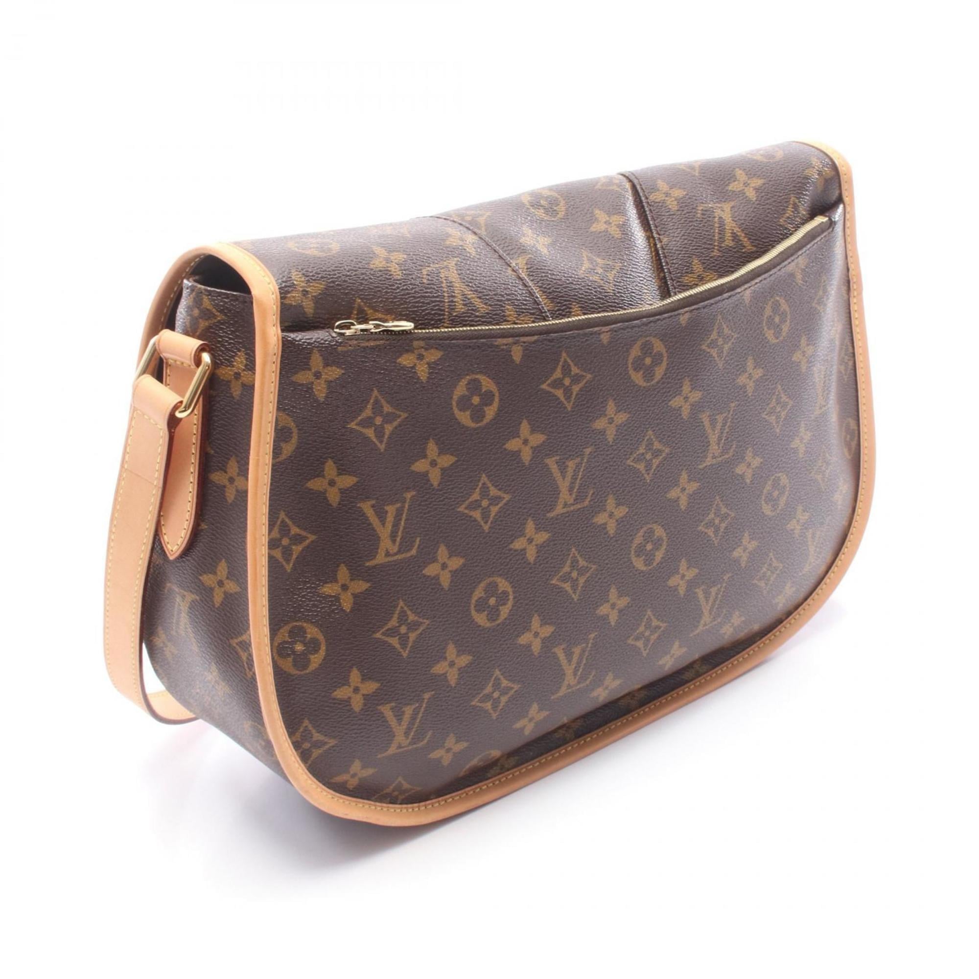 Louis Vuitton Brown Monogram Coated Canvas Leather Handbag Shoulder Bag