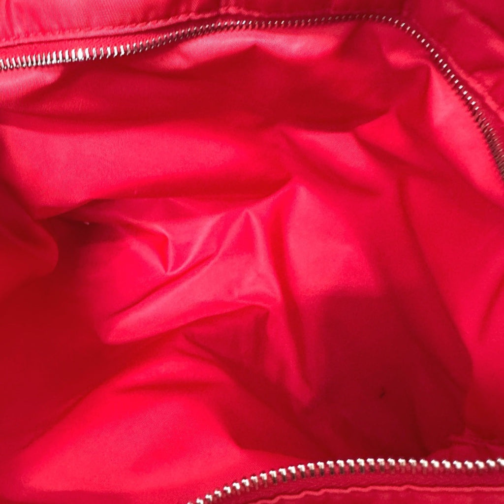 Prada Red Color Nylon Tote Bag