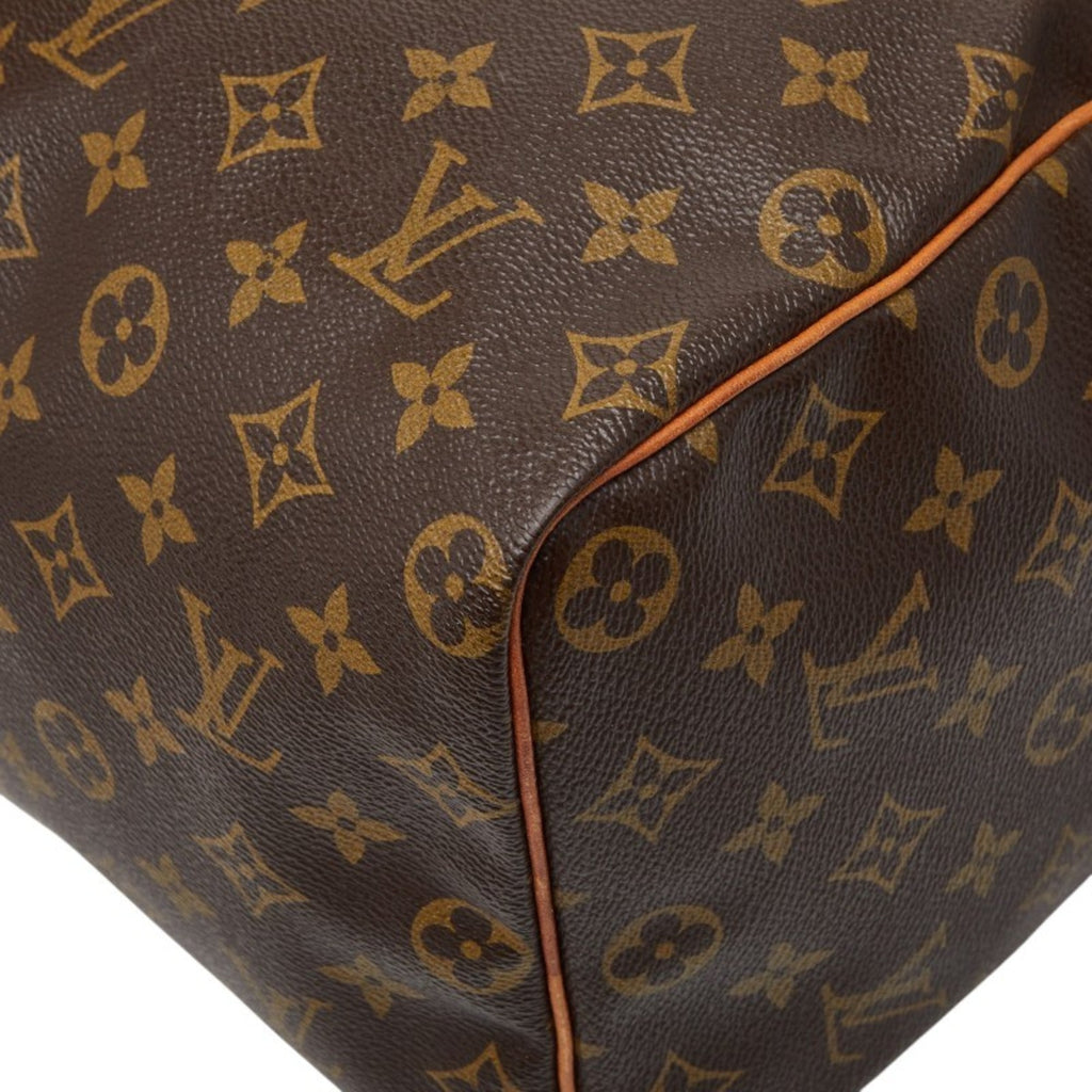 Louis Vuitton Brown Pvc Leather Boston Bag Handbag