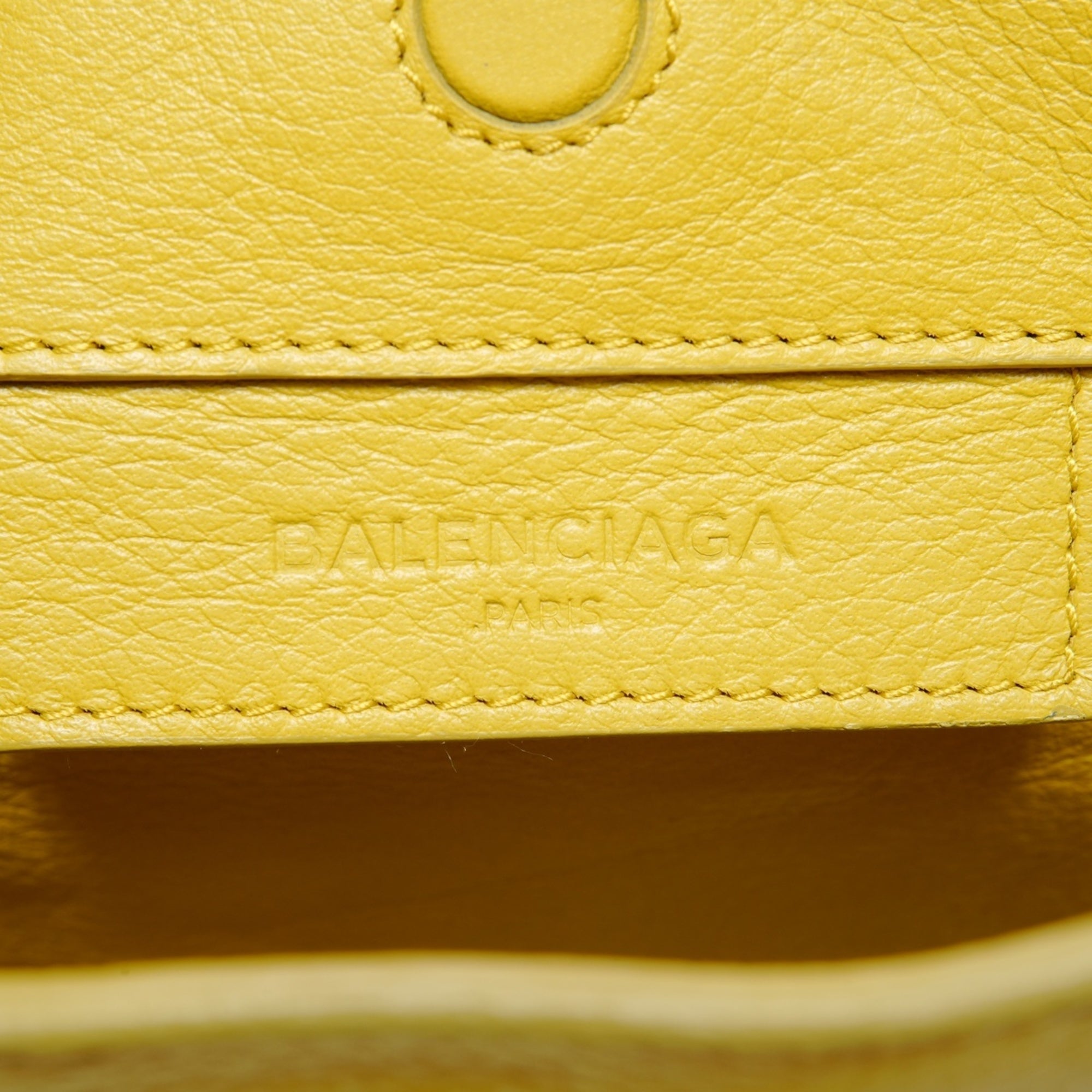 Balenciaga Paper Yellow Leather Shoulder