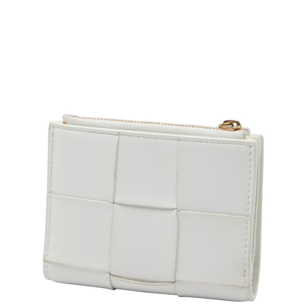 Bottega Veneta White Leather Wallet (Bi-Fold)
