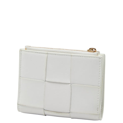 Bottega Veneta White Leather Wallet (Bi-Fold)