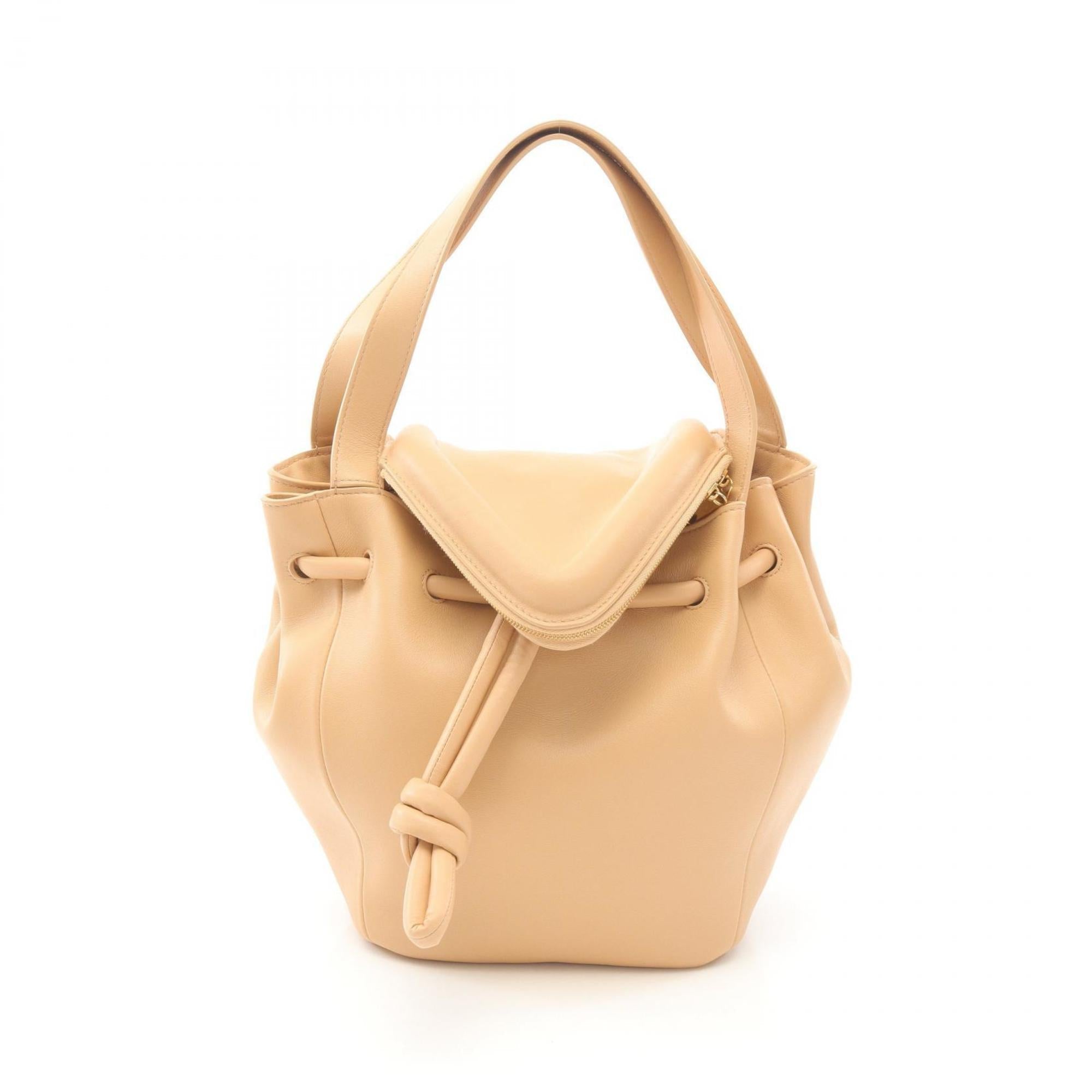 Bottega Veneta Beige Leather Handbag