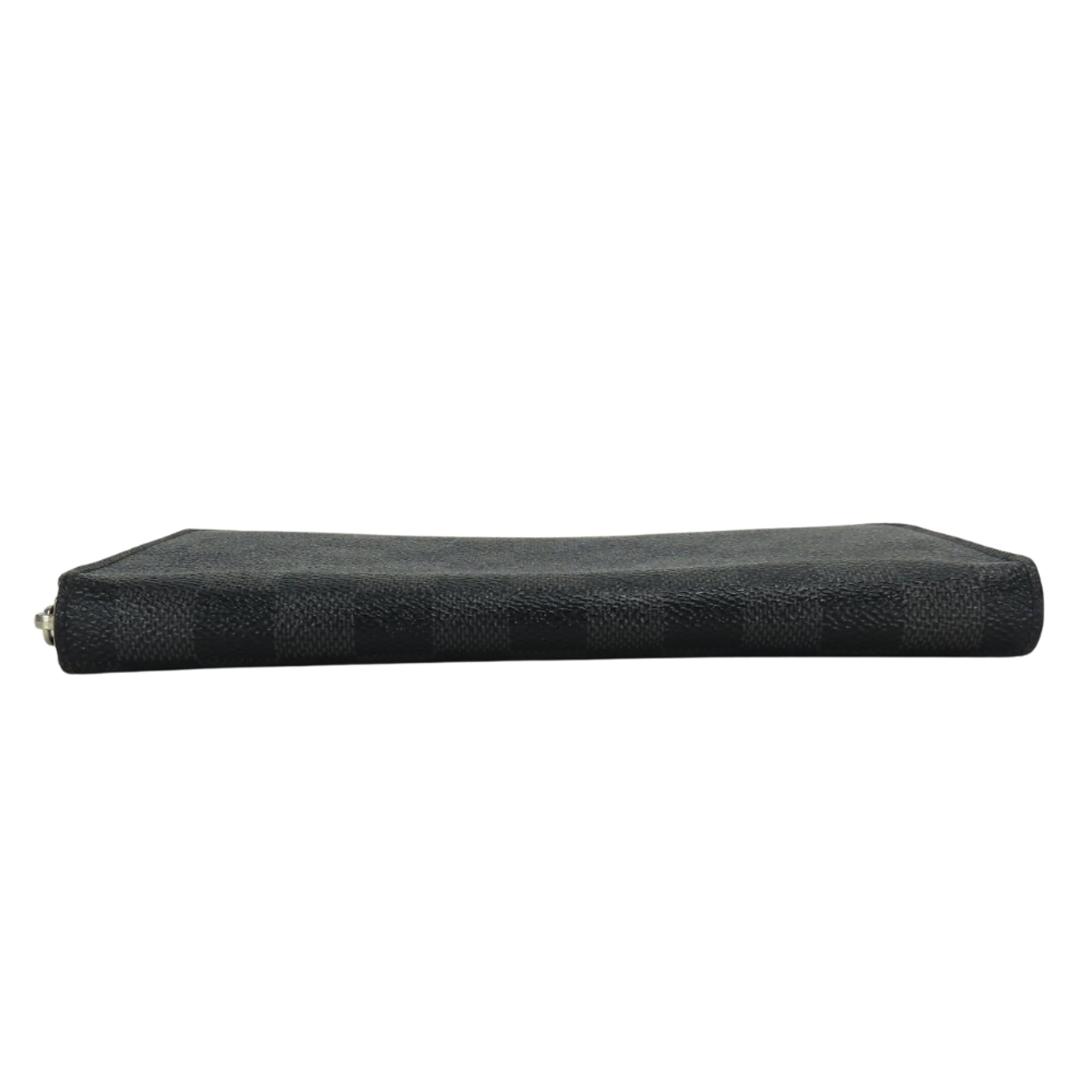 Louis Vuitton Black Gray Damier Graphite Leather Long Wallet