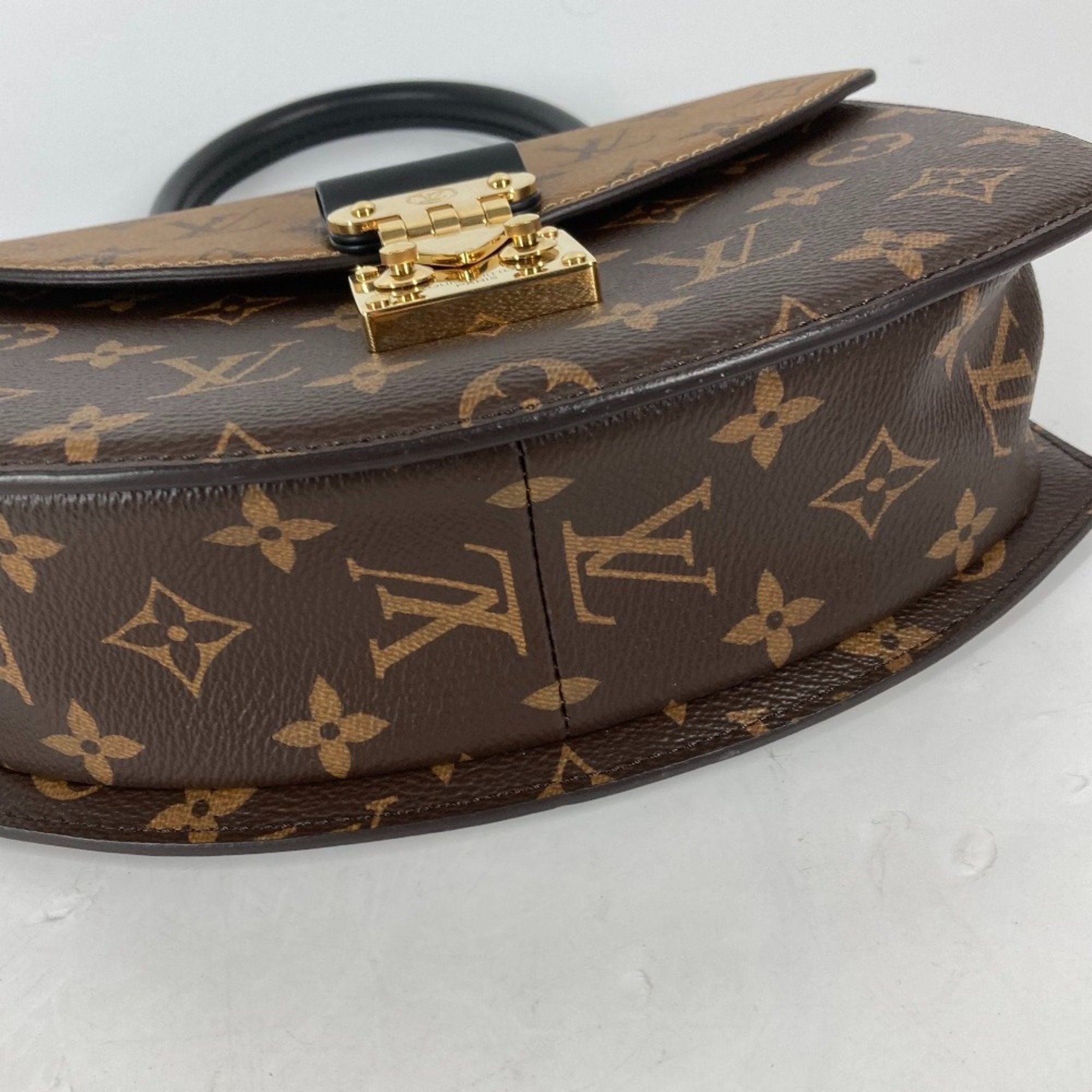 Louis Vuitton Beige Brown Monogram Reverse Monogram Reverse Handbag Shoulder Bag