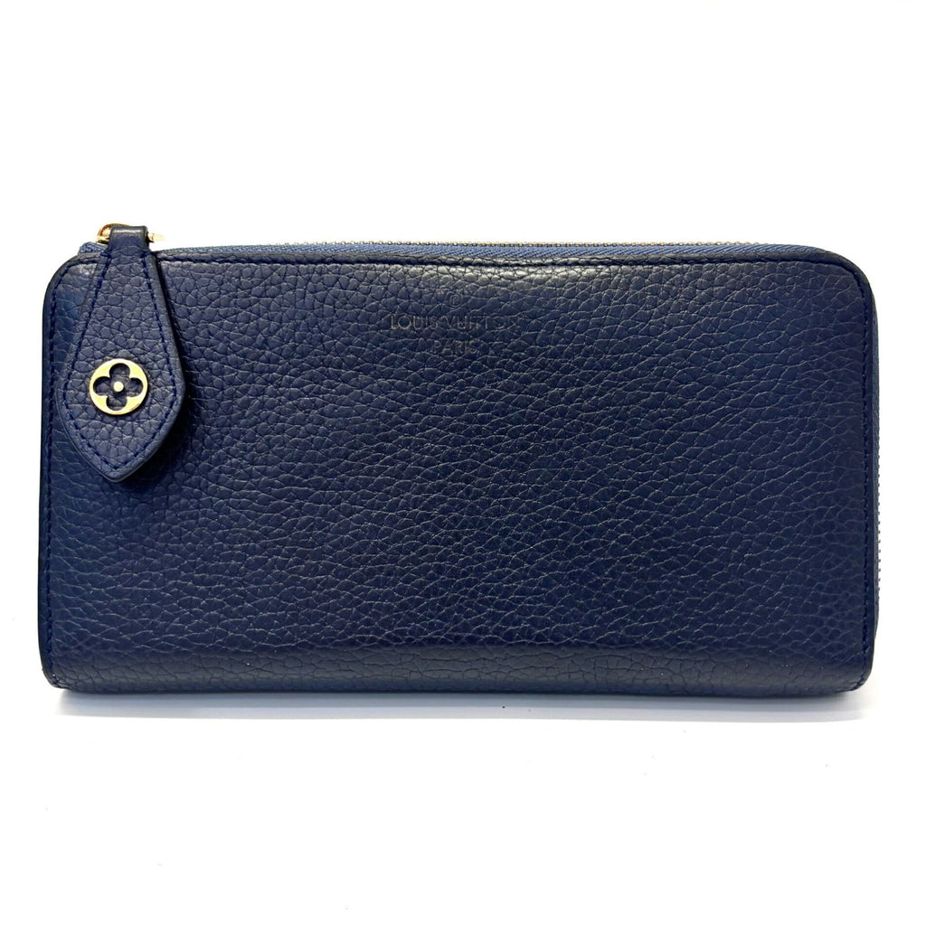 Louis Vuitton Navy Blue Leather Long Wallet