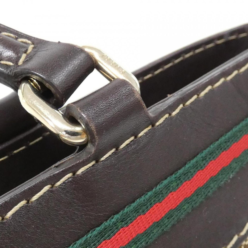 Gucci Beige Brown Gg Canvas Handbag (Pre-Owned)