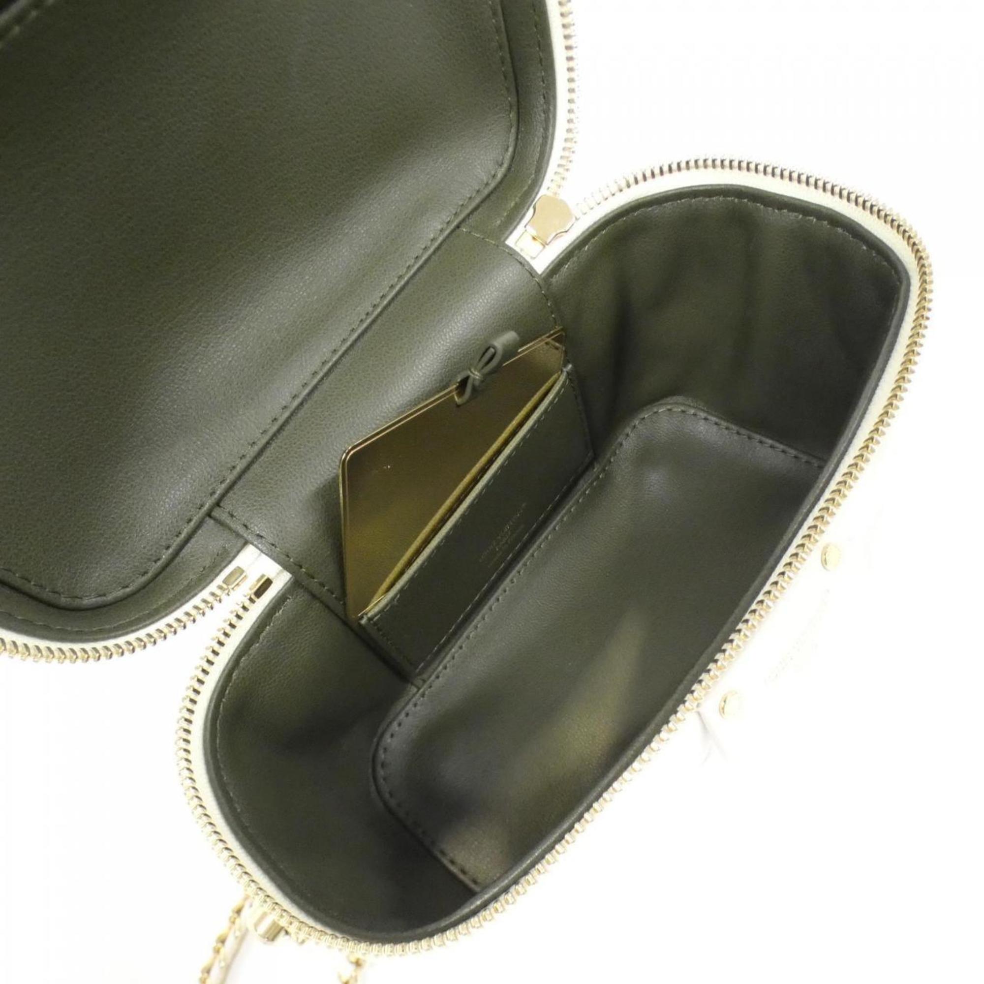 Louis Vuitton Ivory Leather Shoulder Bag Vanity Bag