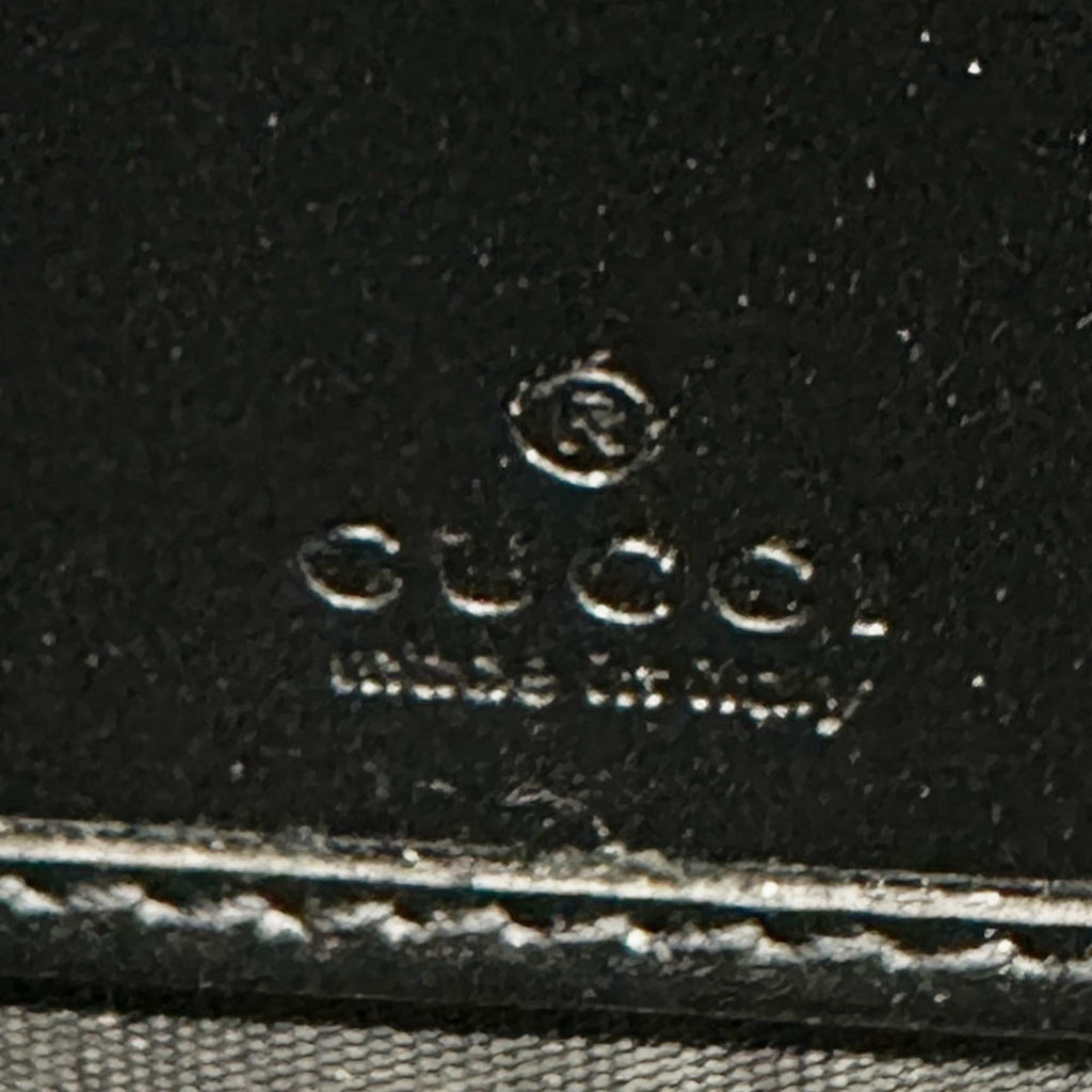 Gucci Black Leather Long Wallet (Bi-Fold) (Pre-Owned)