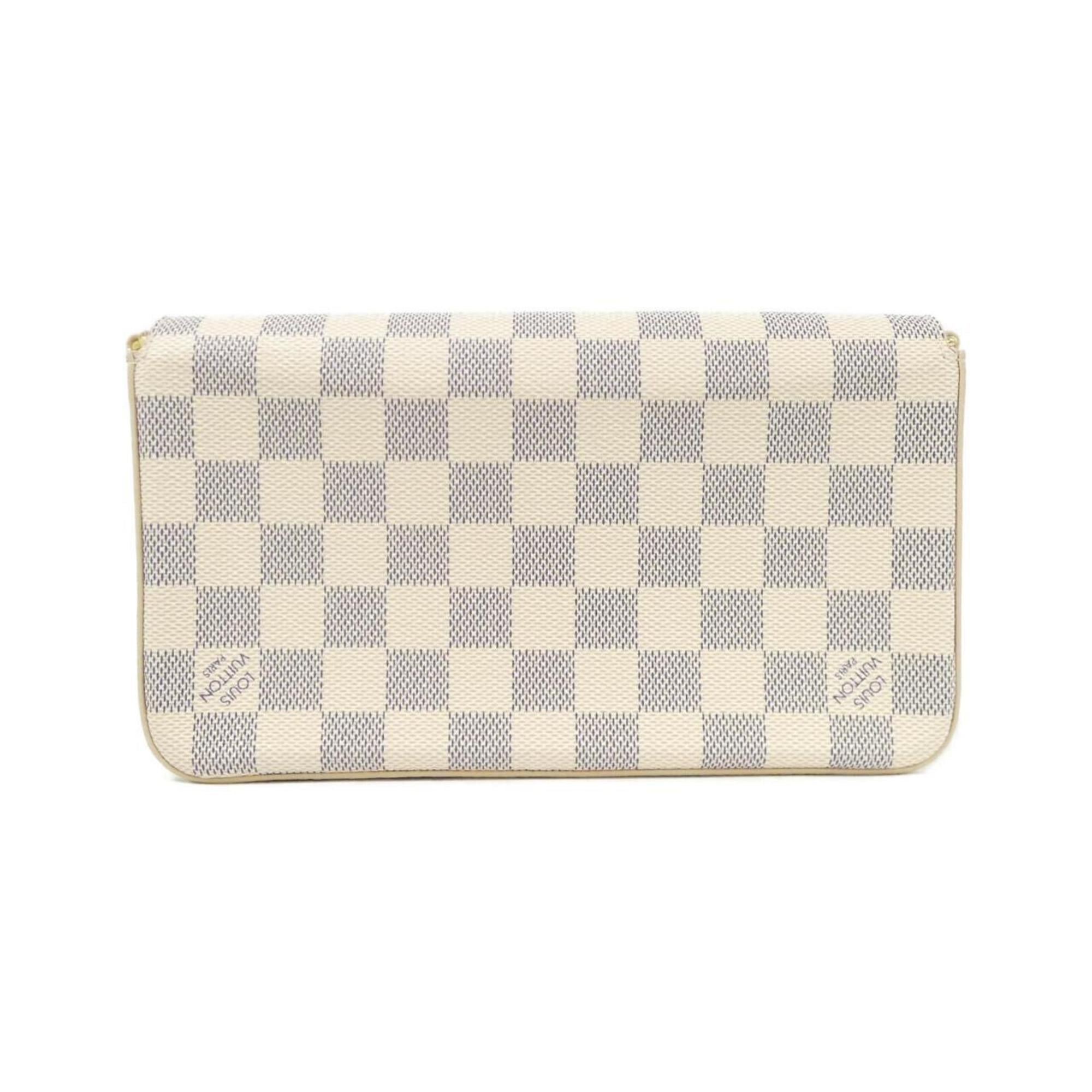 Louis Vuitton Azur Coated Canvas Pochette Pouch Shoulder Bag