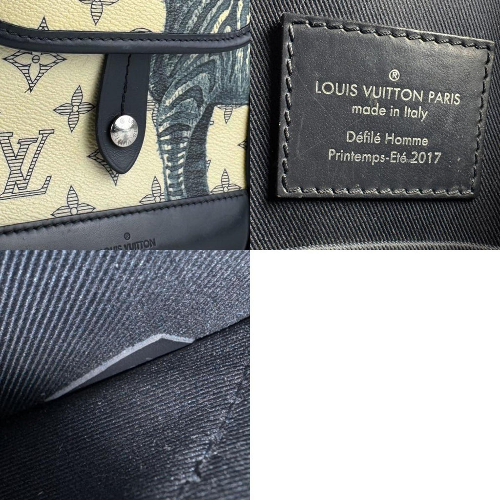 Louis Vuitton Ivory Navy Monogram Shoulder Bag