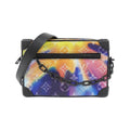 Louis Vuitton Black Blue Pink Coated Canvas Shoulder Bag