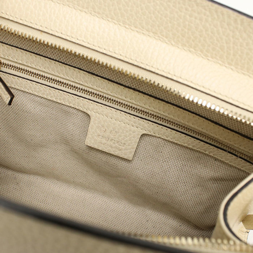 Gucci Ivory Leather Handbag (Pre-Owned)
