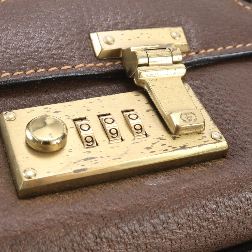 Gucci Brown Leather Handbag (Pre-Owned)