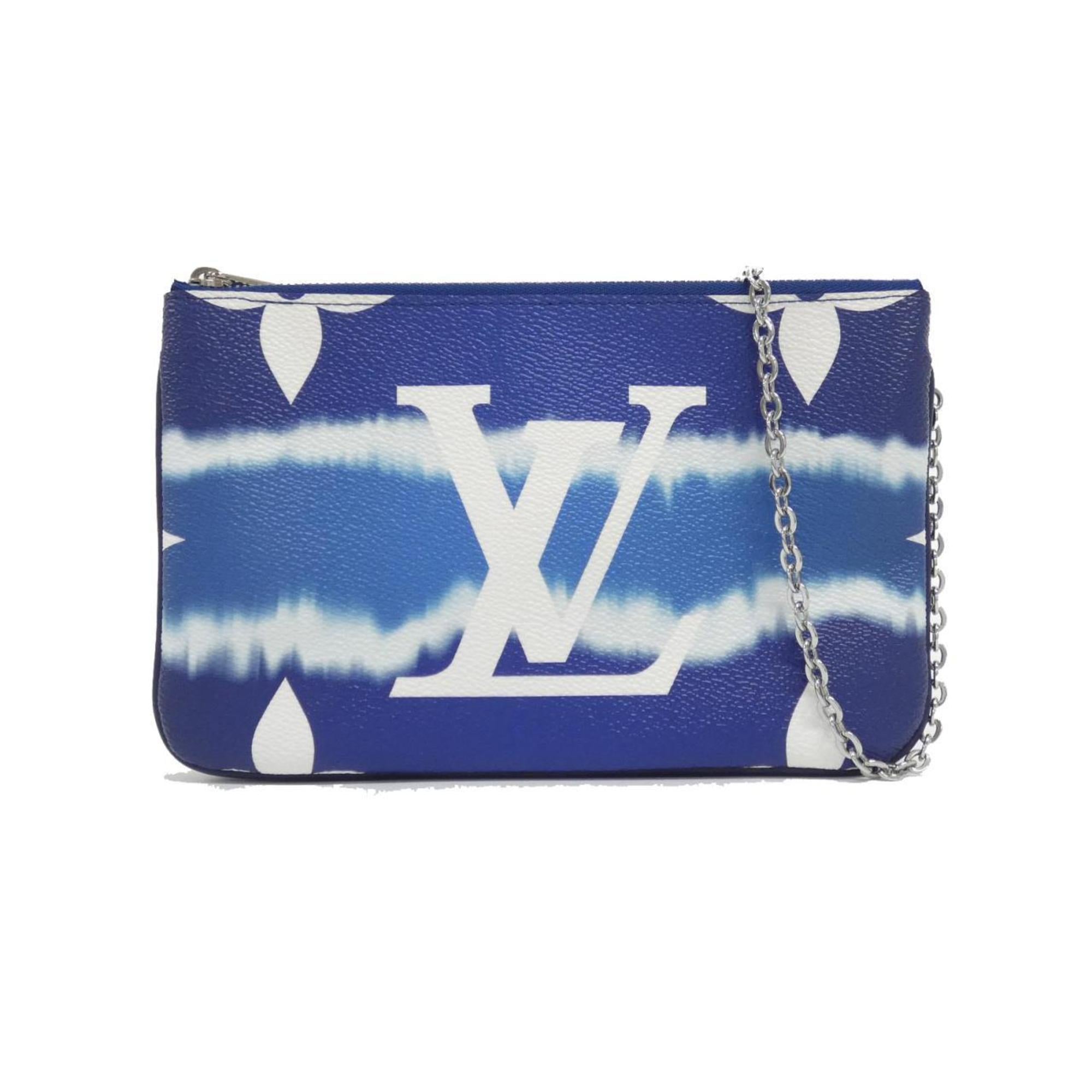 Louis Vuitton Blue Coated Canvas Pochette Shoulder Bag