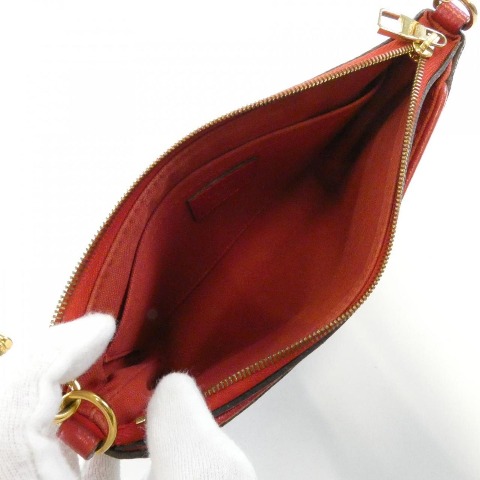 Louis Vuitton Brown Dark Brown Coated Canvas Shoulder Bag