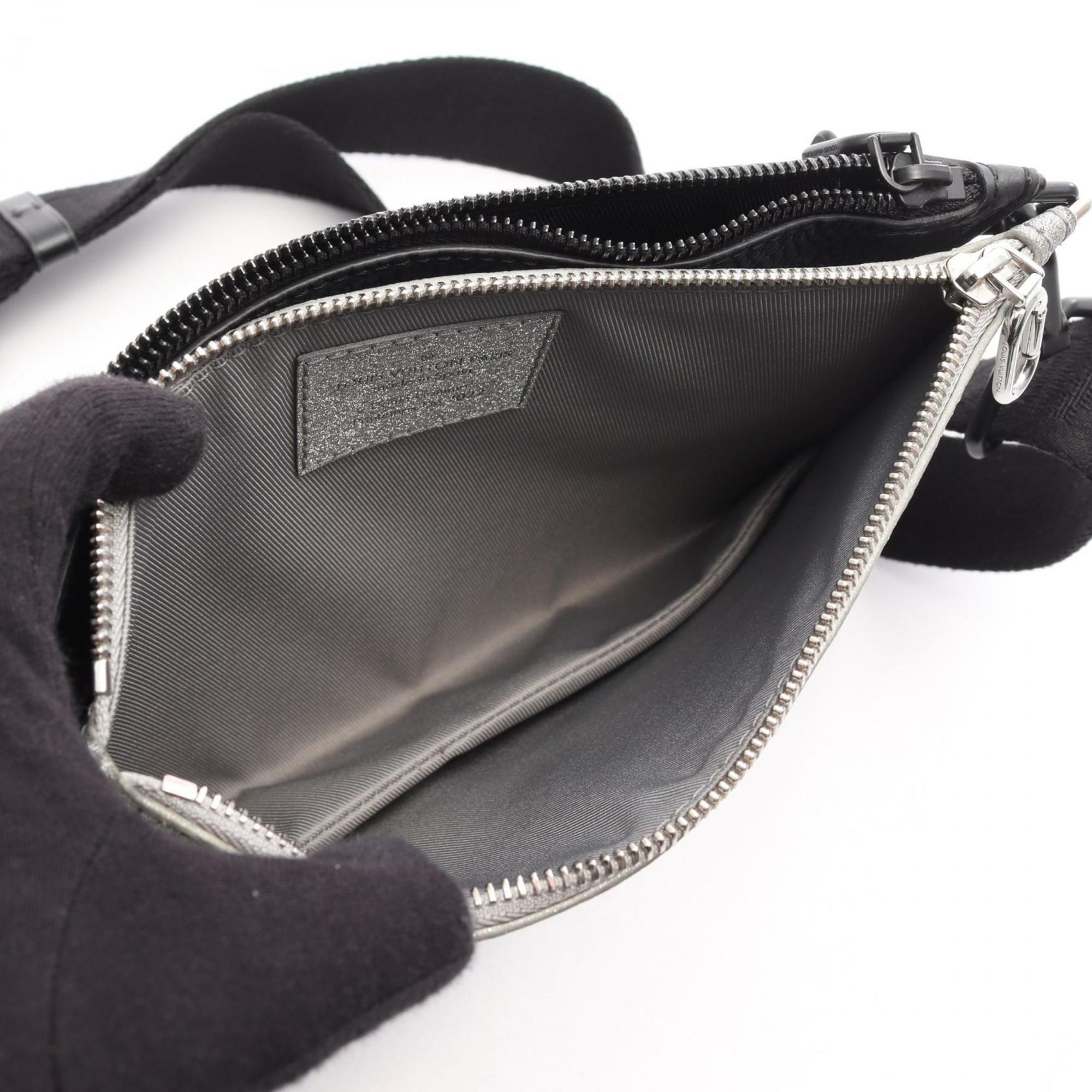 Louis Vuitton Black Silver Leather Shoulder Bag
