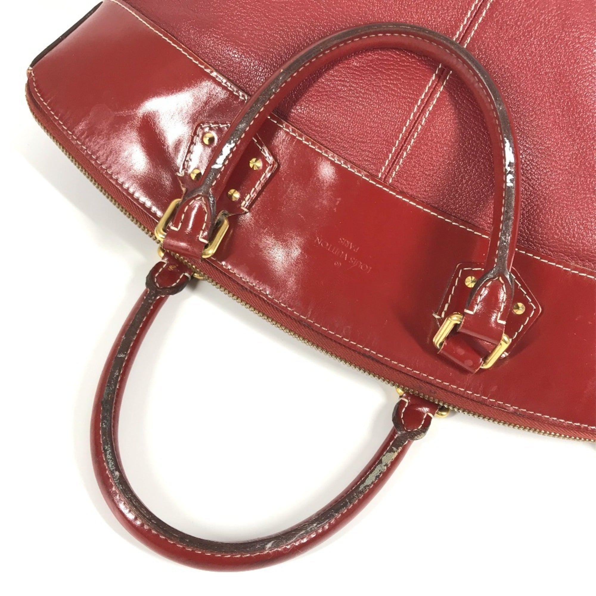 Louis Vuitton Red Color Tanami Suhali Leather Handbag Tote Bag