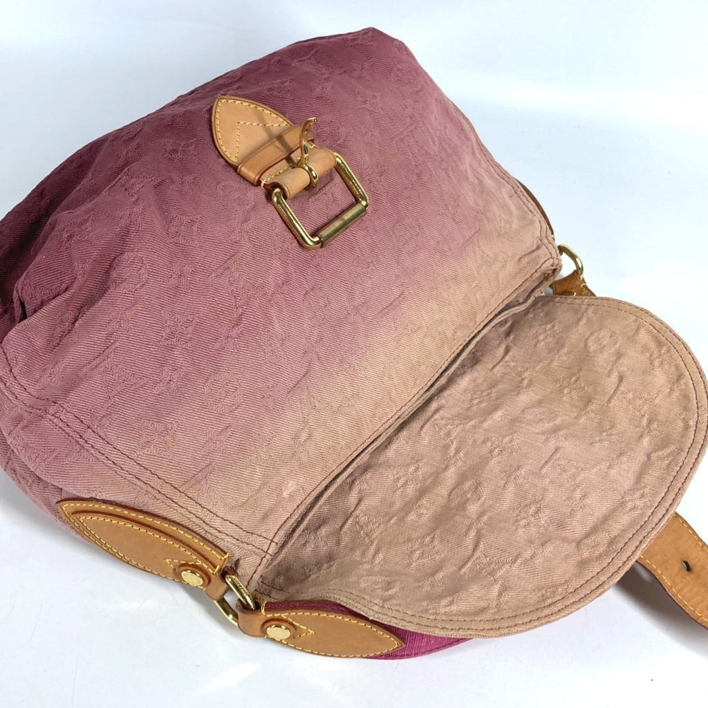 Louis Vuitton Monogram Denim Pink Rouge Fauviste Monogram Denim Shoulder Bag