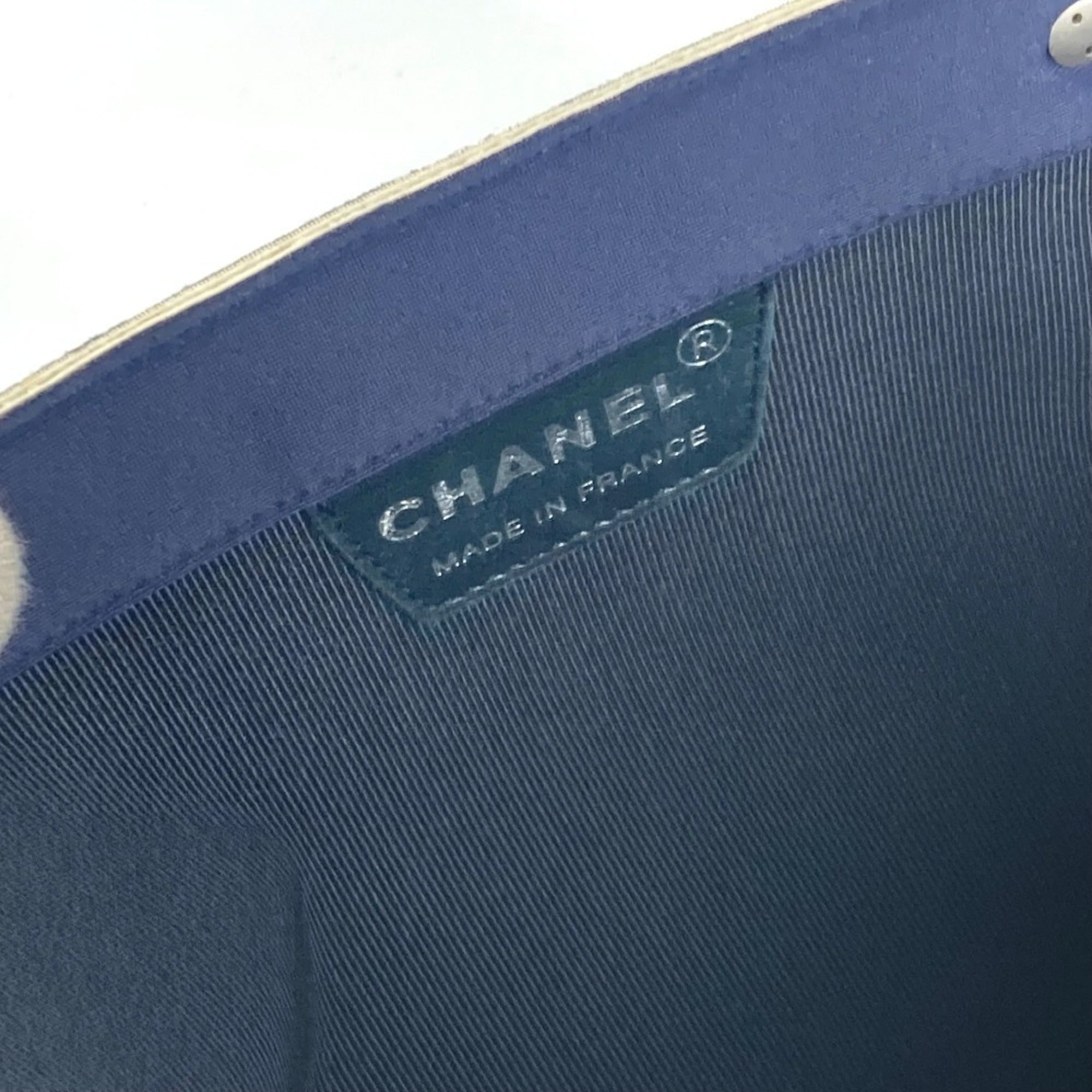 Chanel Navy Polyamide Handbag Tote Bag