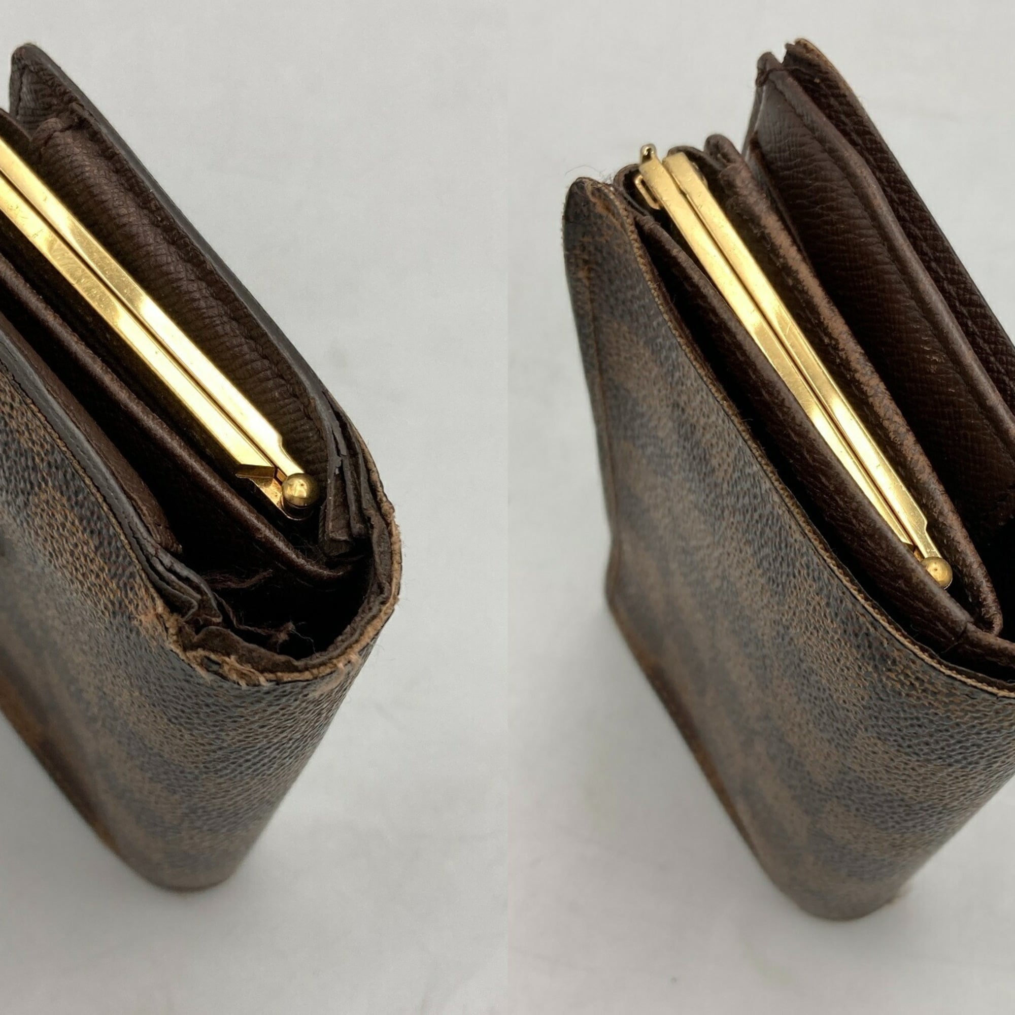 Louis Vuitton Brown Pvc Leather Wallet