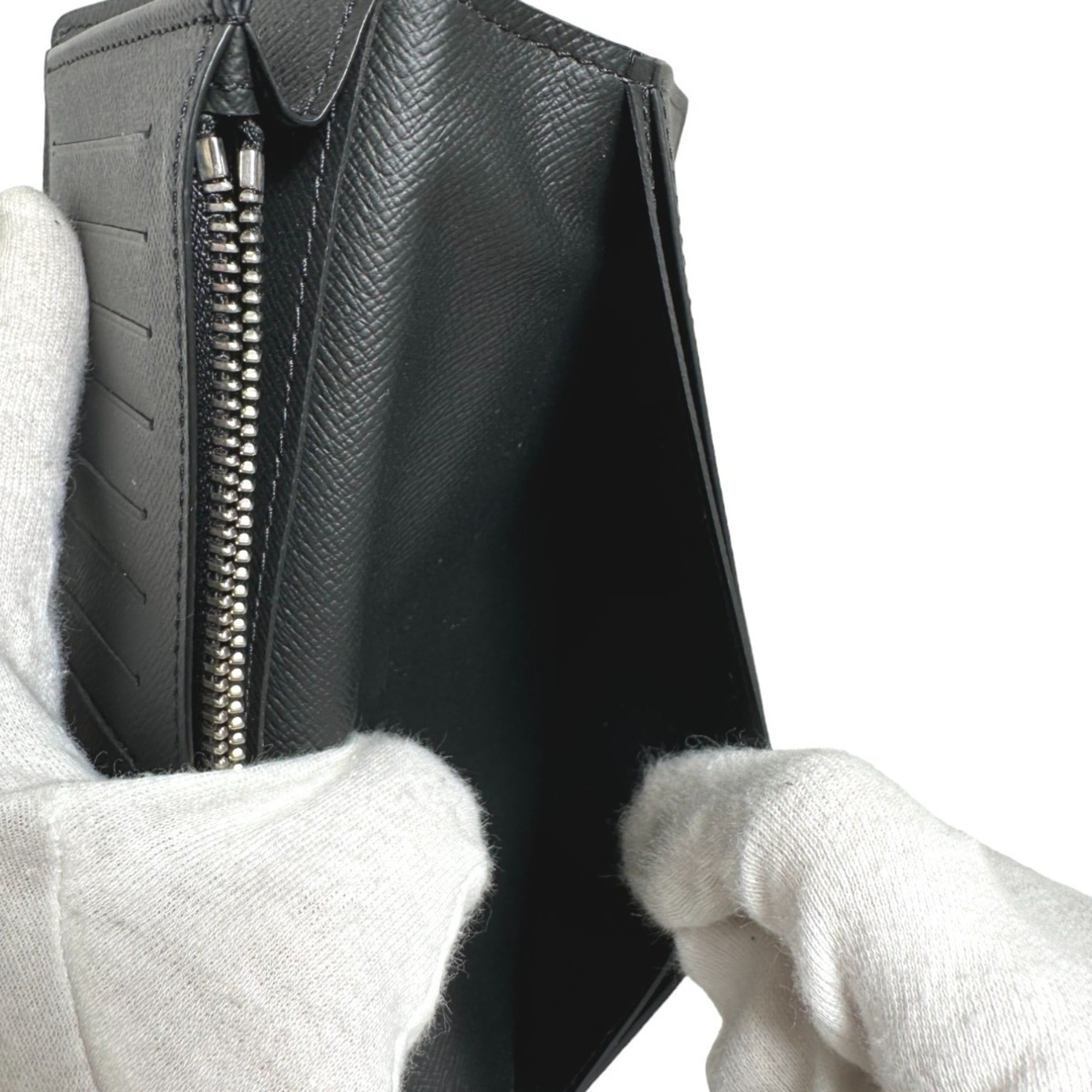 Louis Vuitton Black Taiga Leather Long Wallet