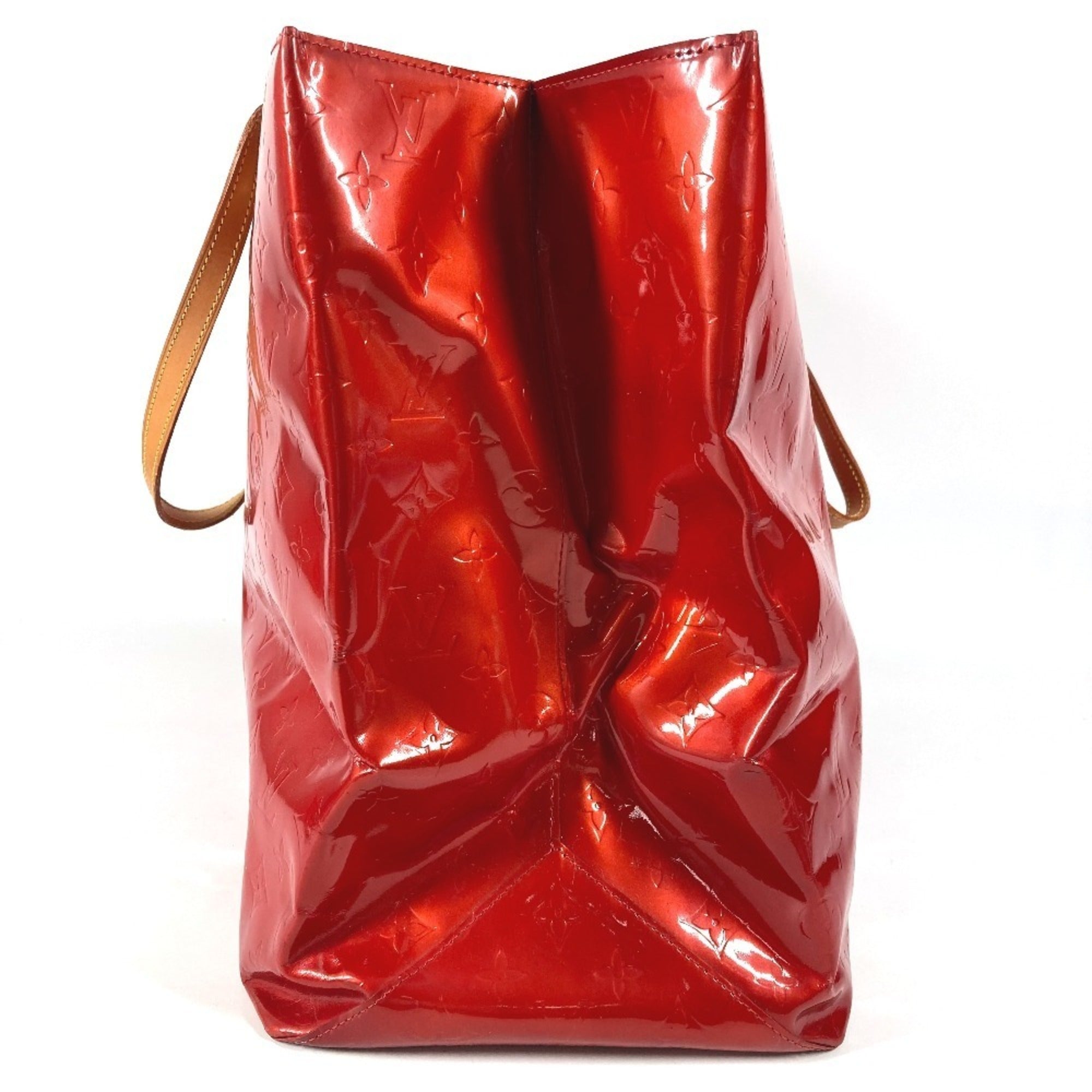 Louis Vuitton Red Color Monogram Vernis Boston Bag Shoulder Bag Tote Bag