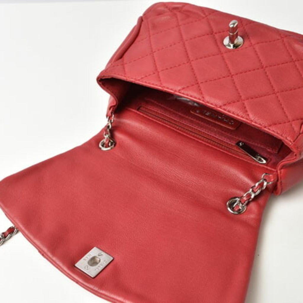 Chanel Red Color Leather Shoulder Bag