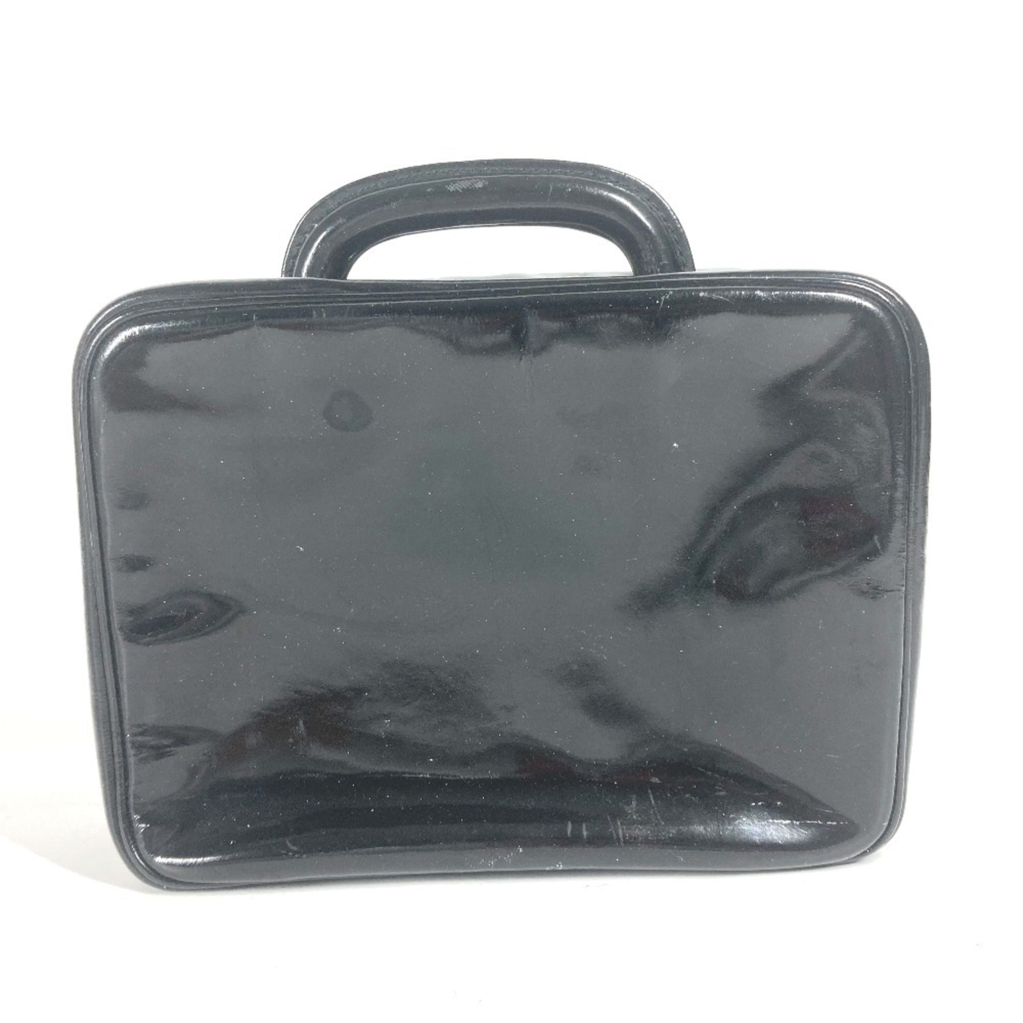 Chanel Black Leather Handbag Vanity Bag